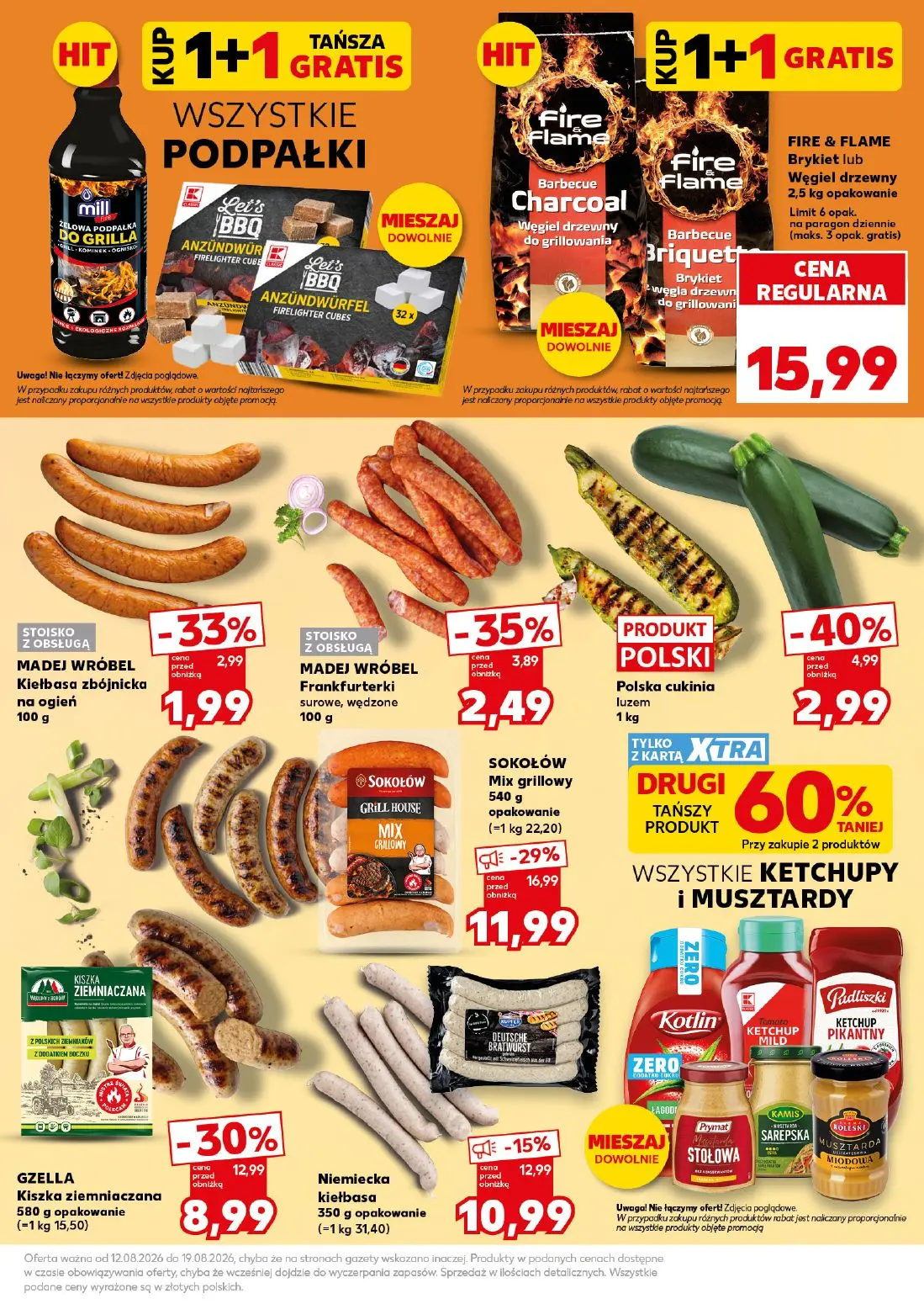Kaufland gazetka, strona 11 z 26 — Polska cukinia luzem, MADEJ WRÓBEL Kiełbasa zbójnicka na ogień, FIRE & FLAME Barbecue Cha…