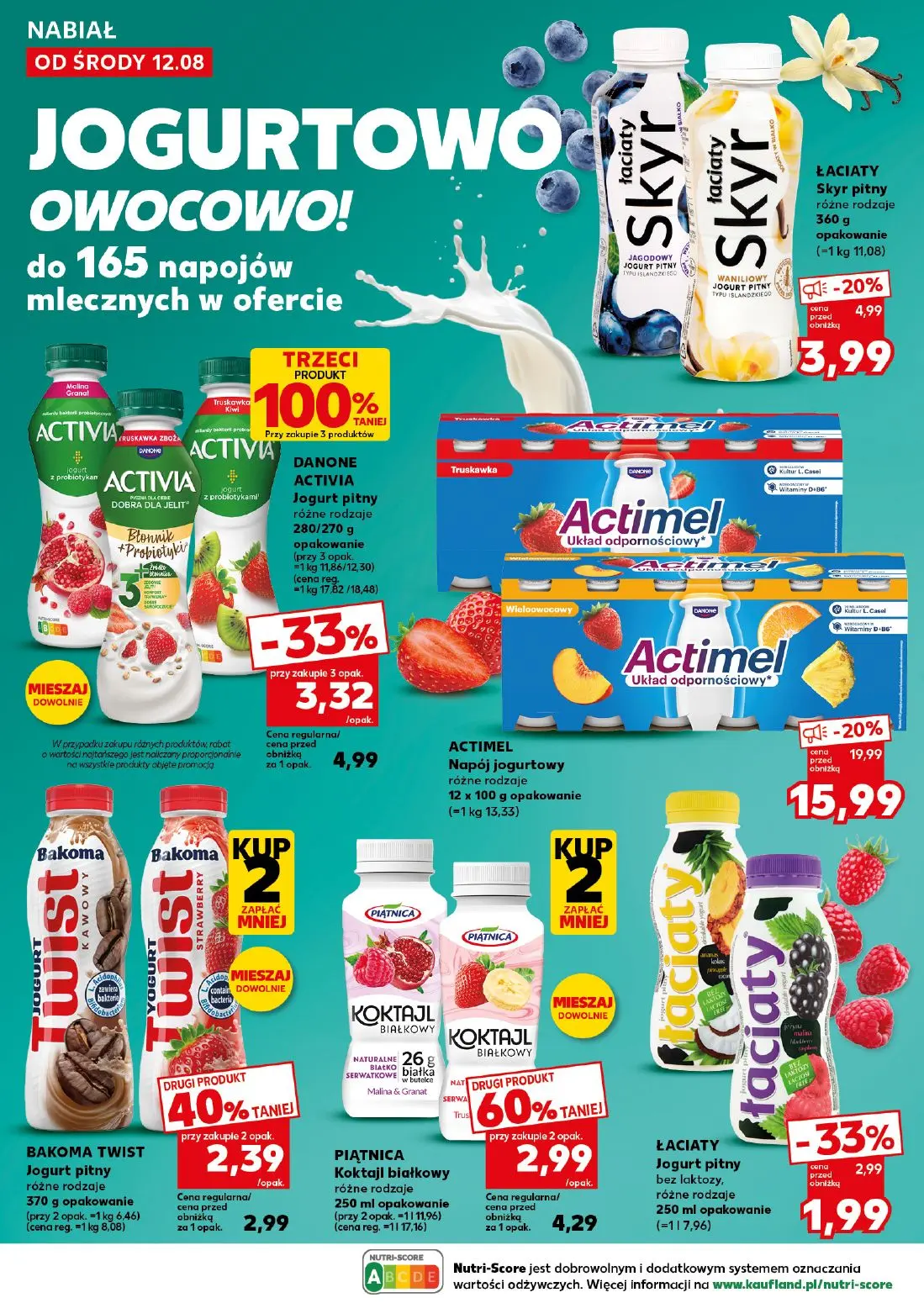 Kaufland gazetka, strona 18 z 26 — ACTIMEL Napój jogurtowy różne rodzaje, DANONE ACTIVIA Jogurt pitny różne rodzaje, PIĄTNIC…