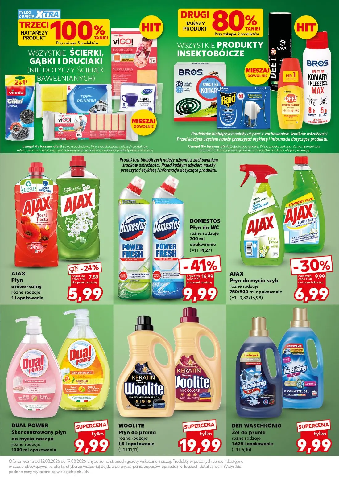 Kaufland gazetka, strona 25 z 26 — DOMESTOS Płyn do WC, AJAX Płyn do mycia szyb, AJAX Płyn uniwersalny