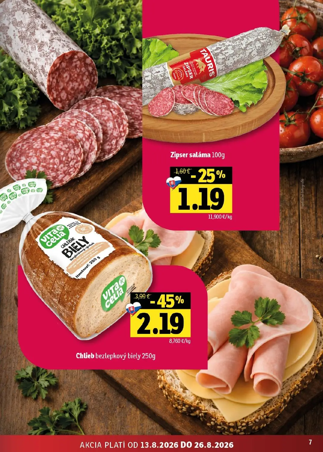 Fresh - západ leták, strana 7 z 48 — Chlieb bezlepkový biely, Zipser saláma