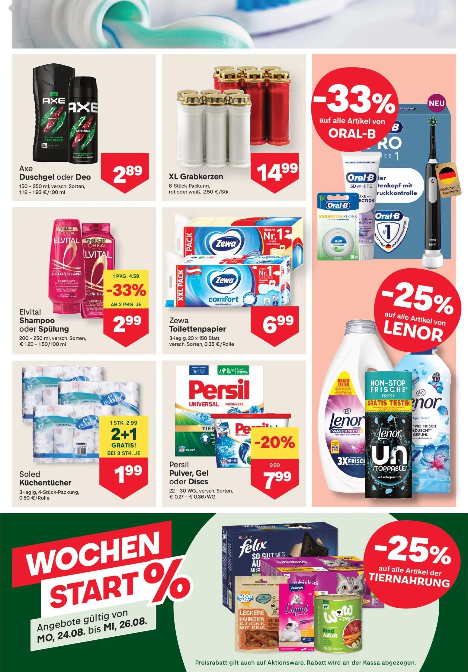 MPREIS Prospekt, Seite 11 von 16 — Persil Pulver, Gel oder Discs, Elvital Shampoo oder Spülung, Soled Küchentücher