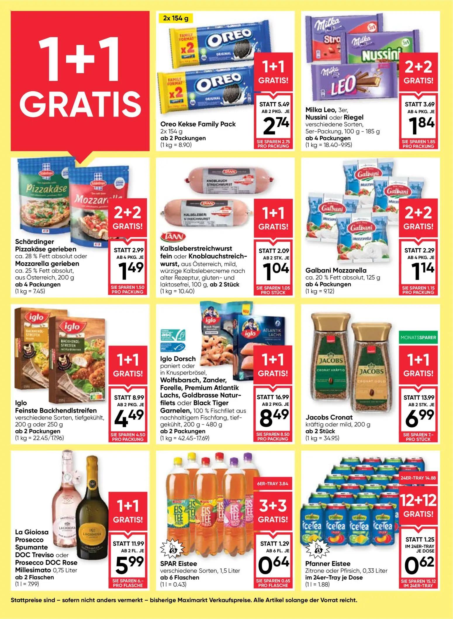 Maximarkt Prospekt, Seite 14 von 24 — Iglo Dorsch, Jacobs Cronat, La Gioiosa Prosecco Spumante DOC Treviso oder Prosecco DOC…