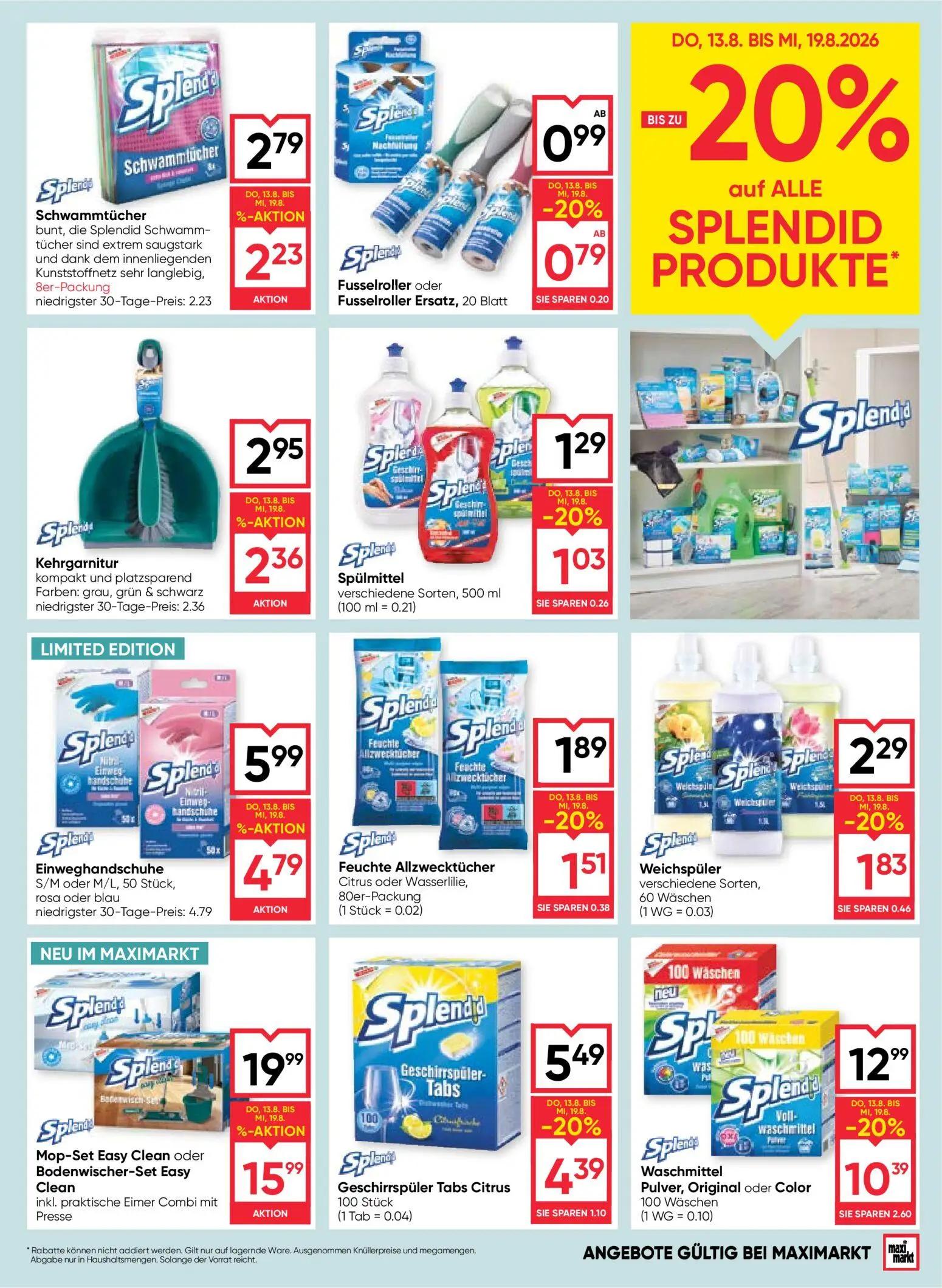Maximarkt Prospekt, Seite 17 von 24 — Mop-Set Easy Clean oder Bodenwischer-Set Easy Clean, Waschmittel Pulver, Original oder…