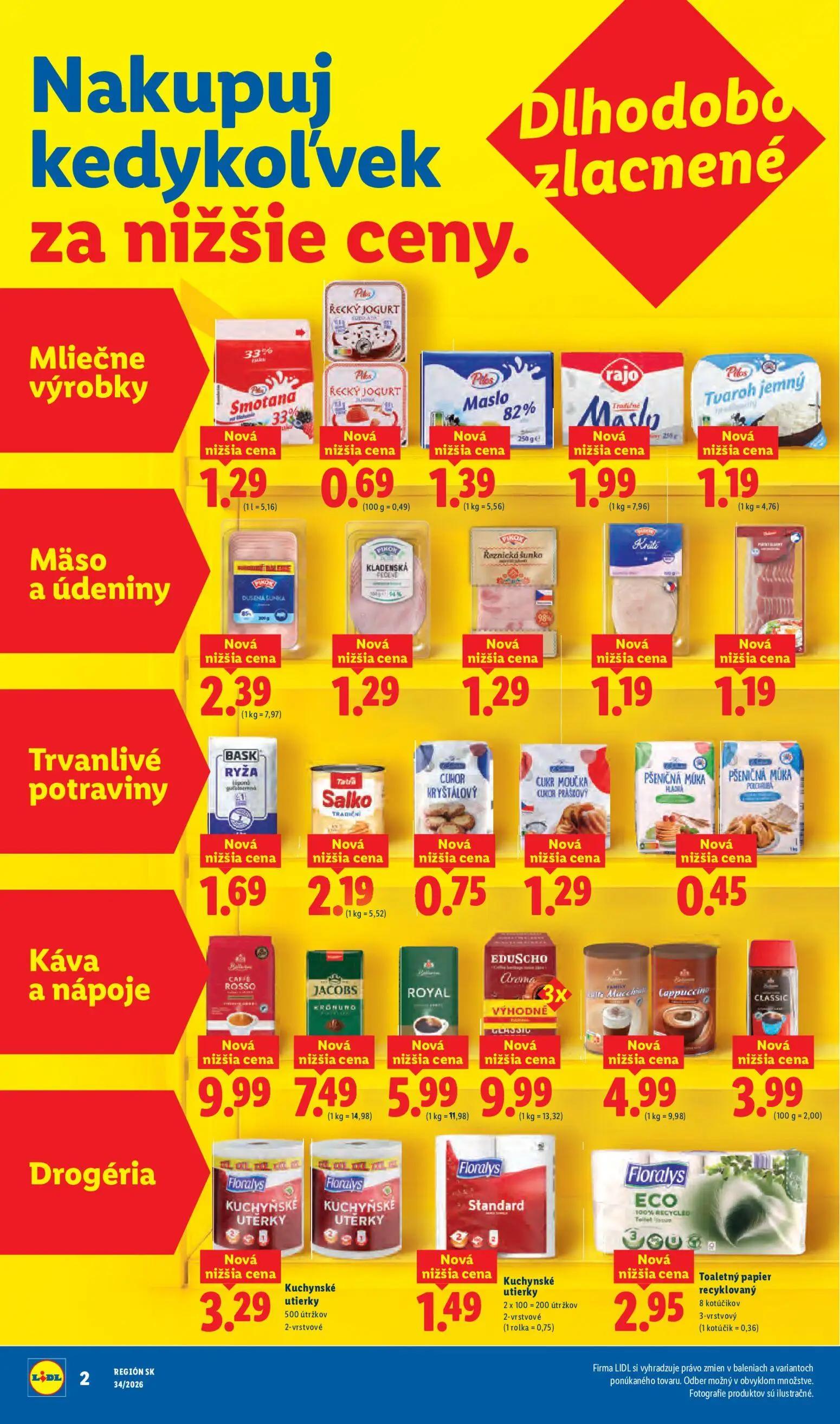 Lidl leták, strana 4 z 95 — Smotana, Maslo, Maslo Tradičné