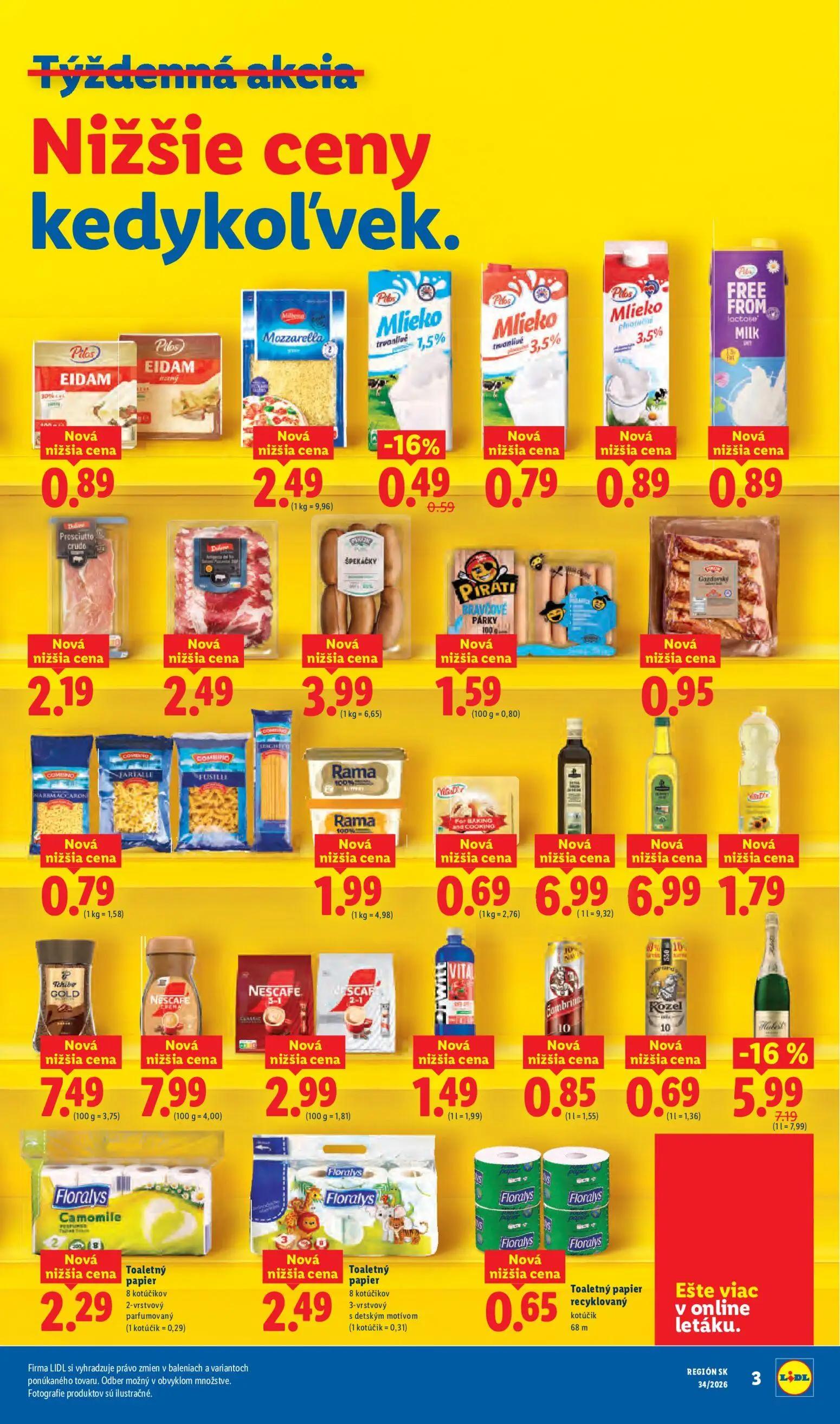 Lidl leták, strana 5 z 95 — Mlieko trvanlivé, Mlieko trvanlivé, Prosciutto crudo