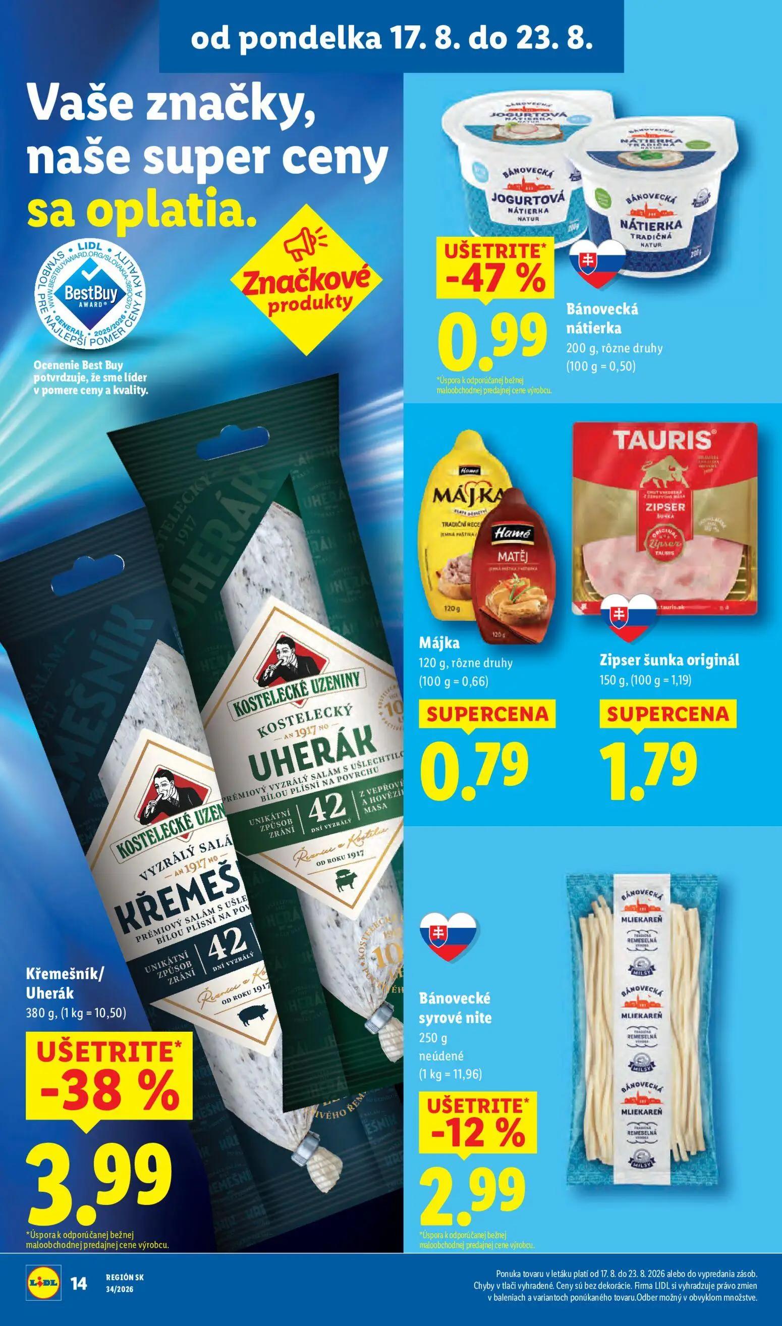 Lidl leták, strana 18 z 95 — Bánovecká nátierka