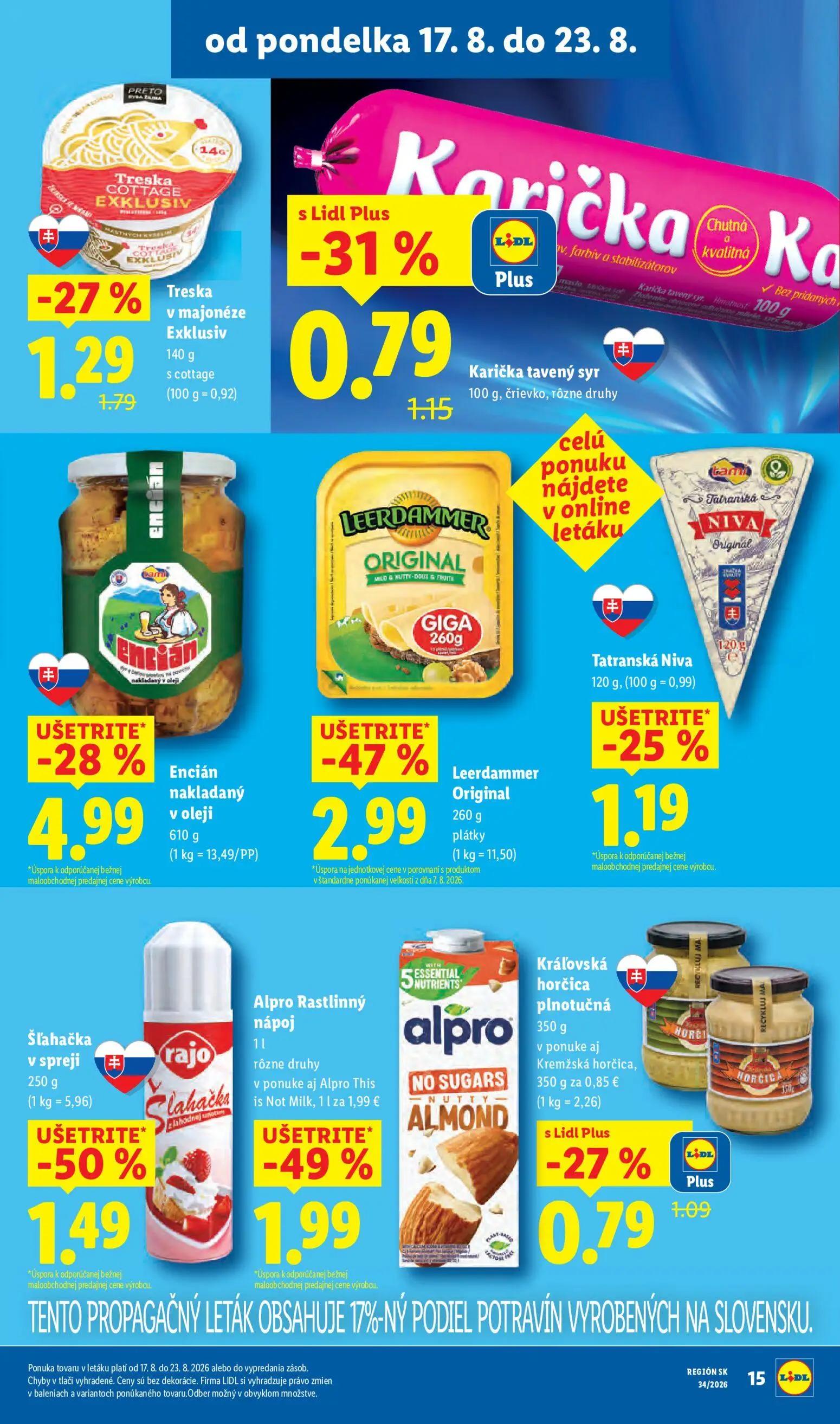Lidl leták, strana 19 z 95 — Kráľovská horčica plnotučná