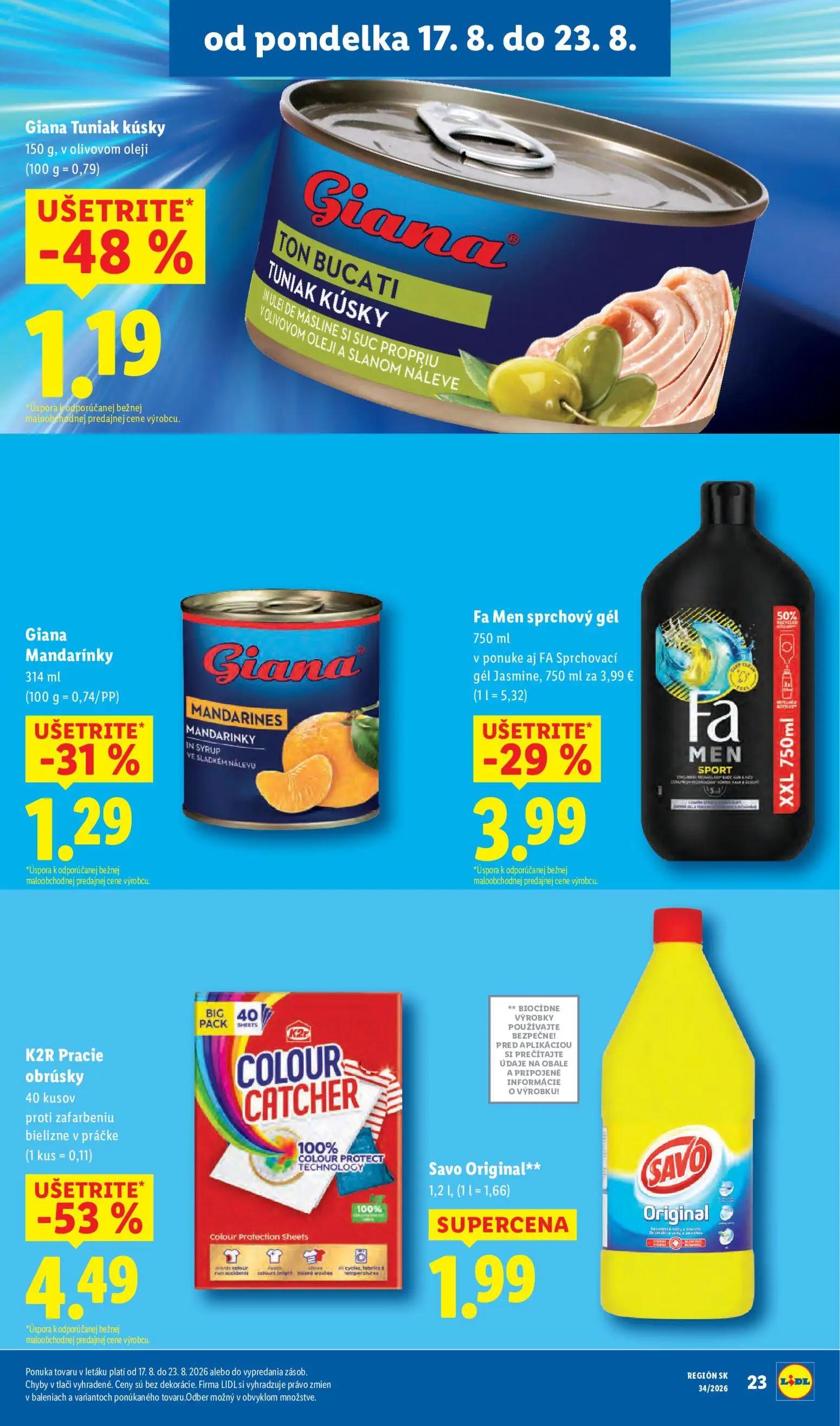 Lidl leták, strana 27 z 95 — Giana Tuniak kúsky
