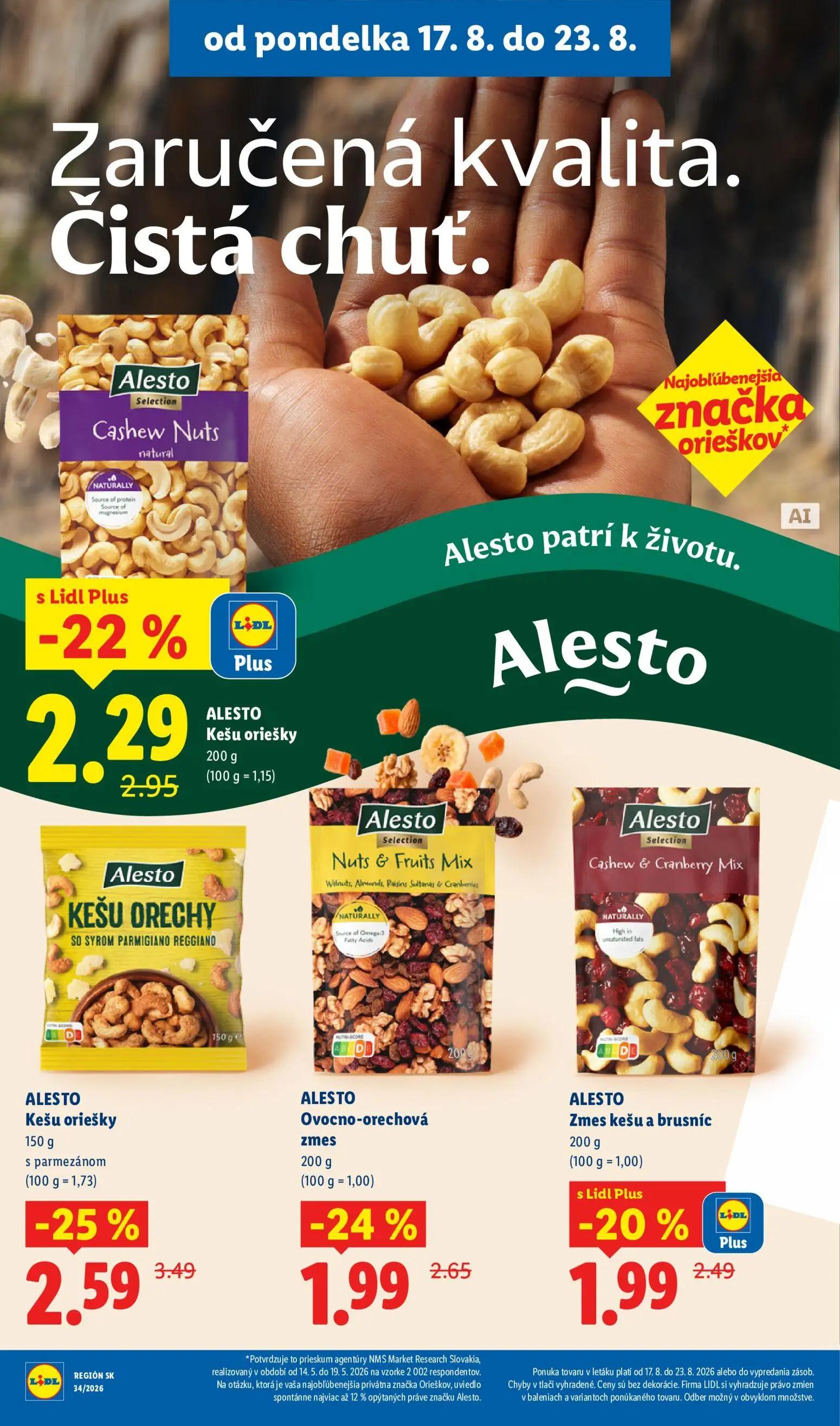 Lidl leták, strana 38 z 95 — ALESTO Ovocno-orechová zmes