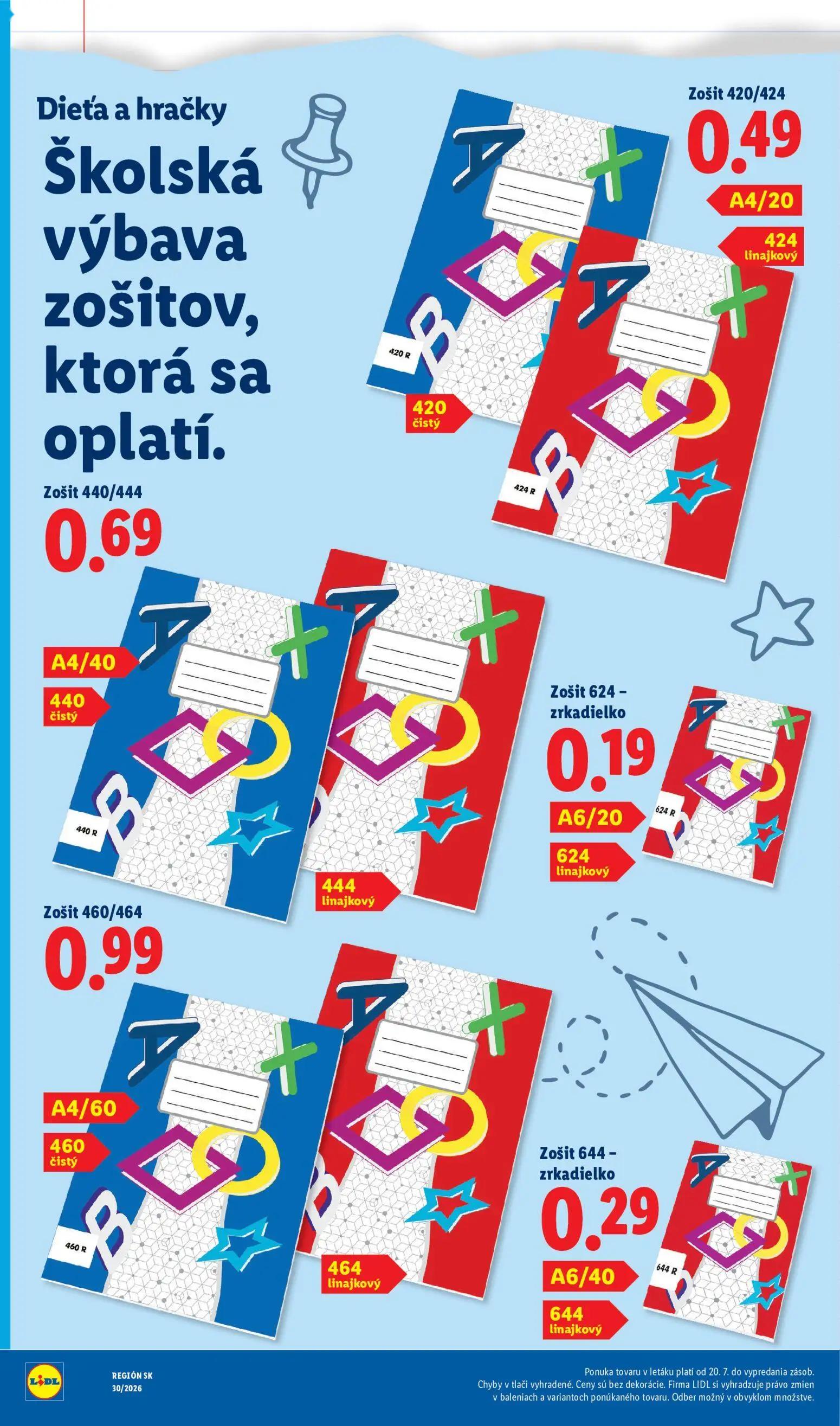 Lidl leták, strana 56 z 95 — Zošit 420/424, Zošit 440/444, Zošit 624 - zrkadielko