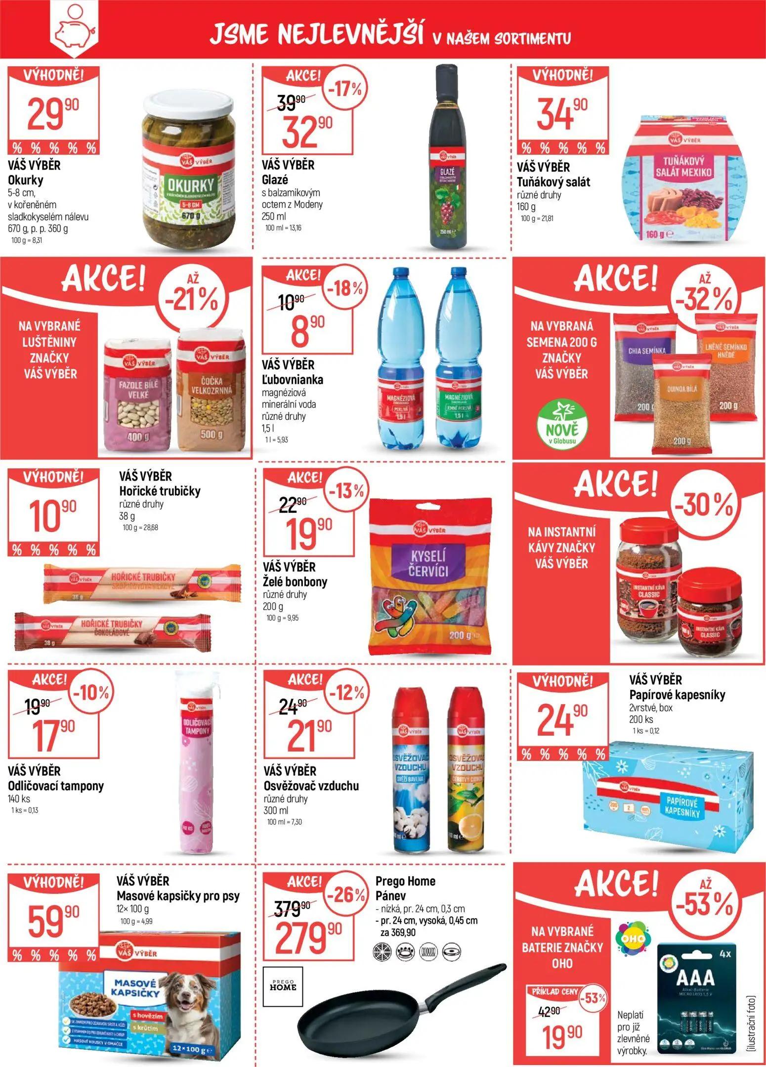 GLOBUS leták, strana 4 z 41 — Prego Home Pánev - nízká, pr. 24 cm, 0,3 cm - pr. 24 cm, vysoká, 0,45 cm, OHO Baterie AAA, VÁŠ…
