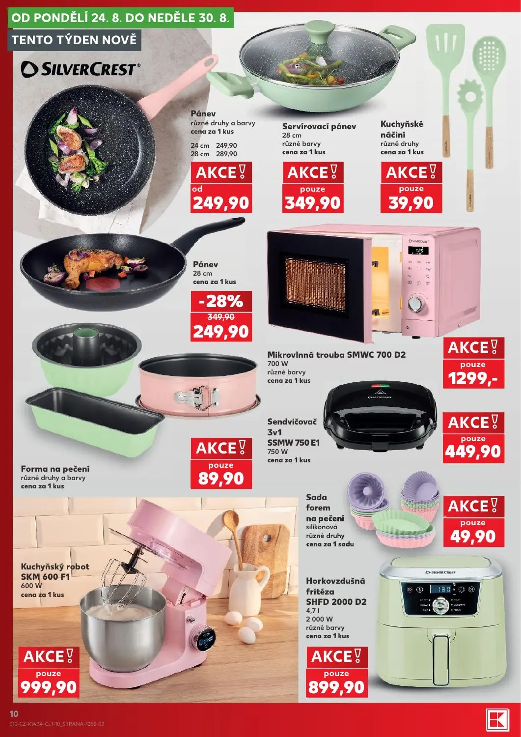 Kaufland leták, strana 10 z 18 — Pánev 28 cm, Pánev různé druhy a barvy, Servírovací pánev