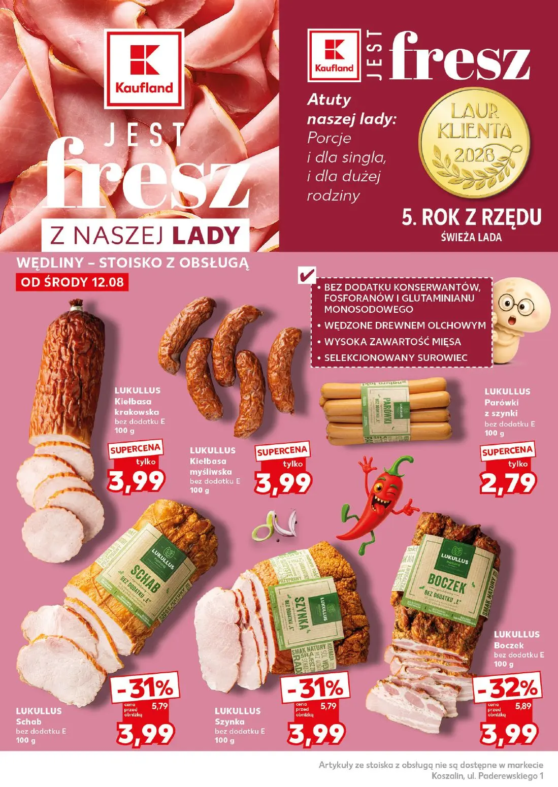 Kaufland gazetka, strona 14 z 32 — LUKULLUS Boczek bez dodatku E, LUKULLUS Schab bez dodatku E, LUKULLUS Szynka bez dodatku E