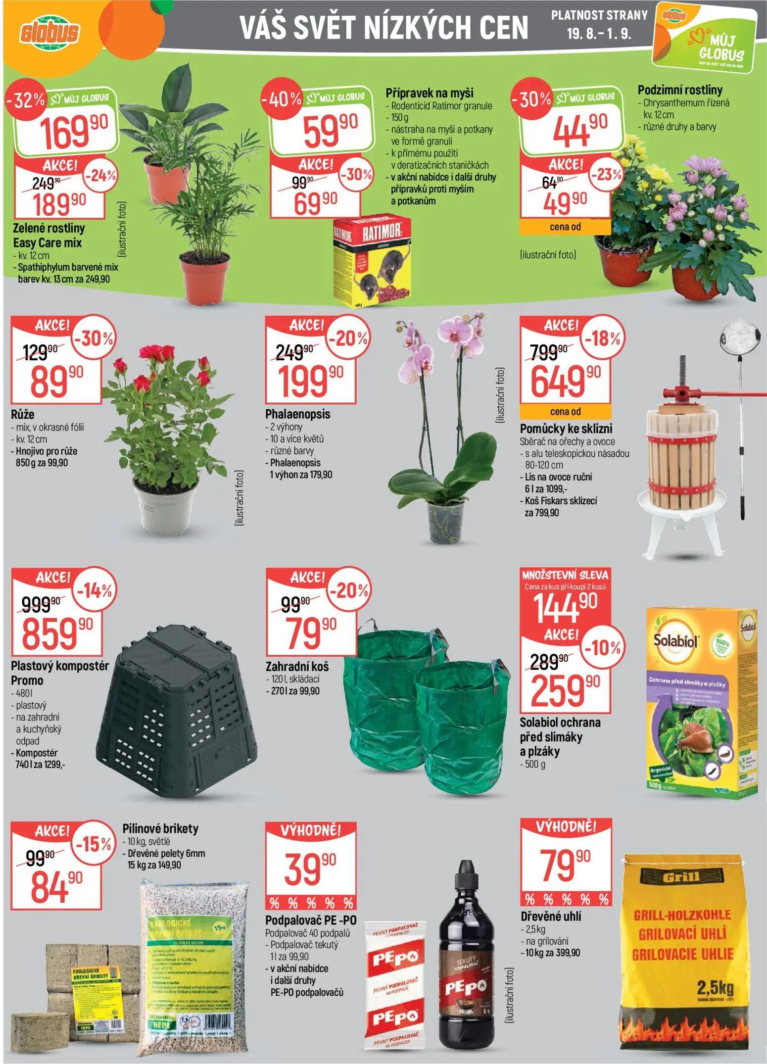 GLOBUS leták, strana 31 z 41 — Sběrač na ořechy a ovoce s alu teleskopickou násadou, Plastový kompostér Promo, Zelené rostli…