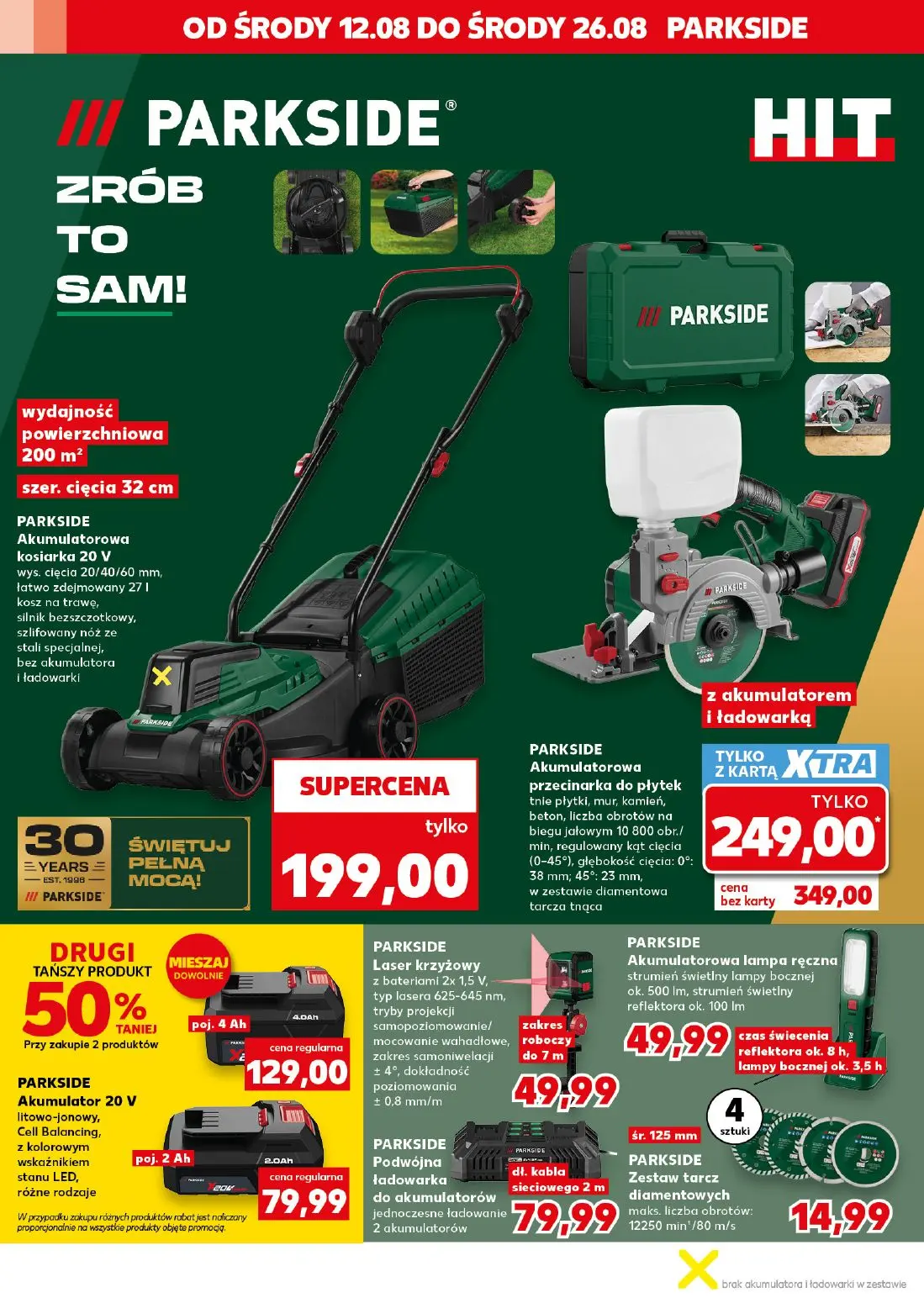 Kaufland gazetka, strona 28 z 32 — PARKSIDE Akumulatorowa przecinarka do płytek, PARKSIDE Akumulator 20 V, PARKSIDE Akumulat…