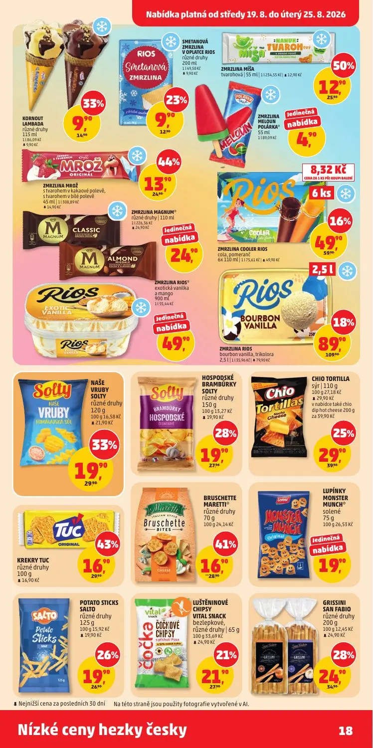 PENNY leták, strana 18 z 36 — NAŠE VRUBY SOLTY, CHIO TORTILLA sýr, HOSPODSKÉ BRAMBŮRKY SOLTY
