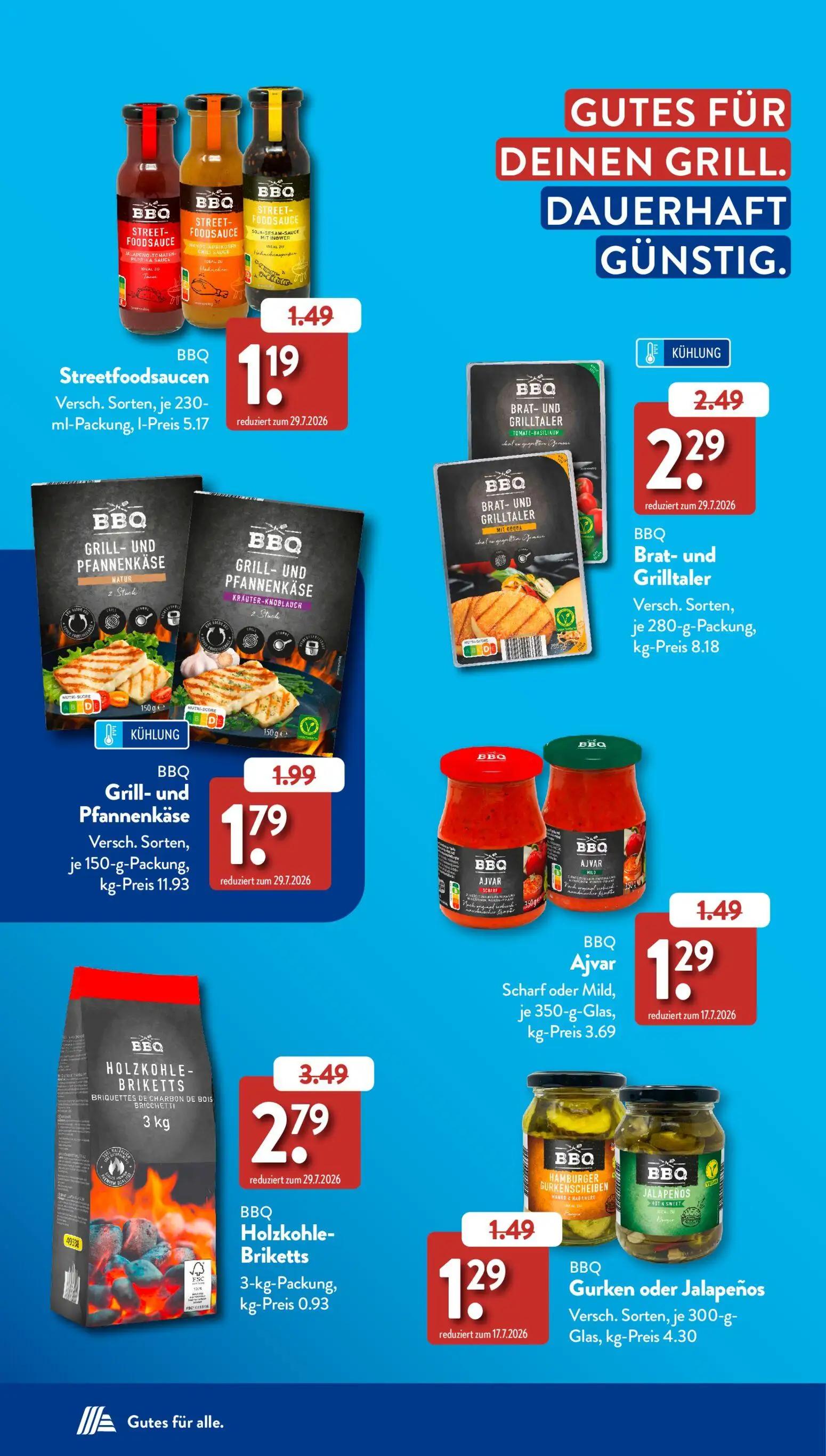Aldi Süd Prospekt, Seite 10 von 56 — BBQ Holzkohle-Briketts, BBQ Streetfoodsaucen