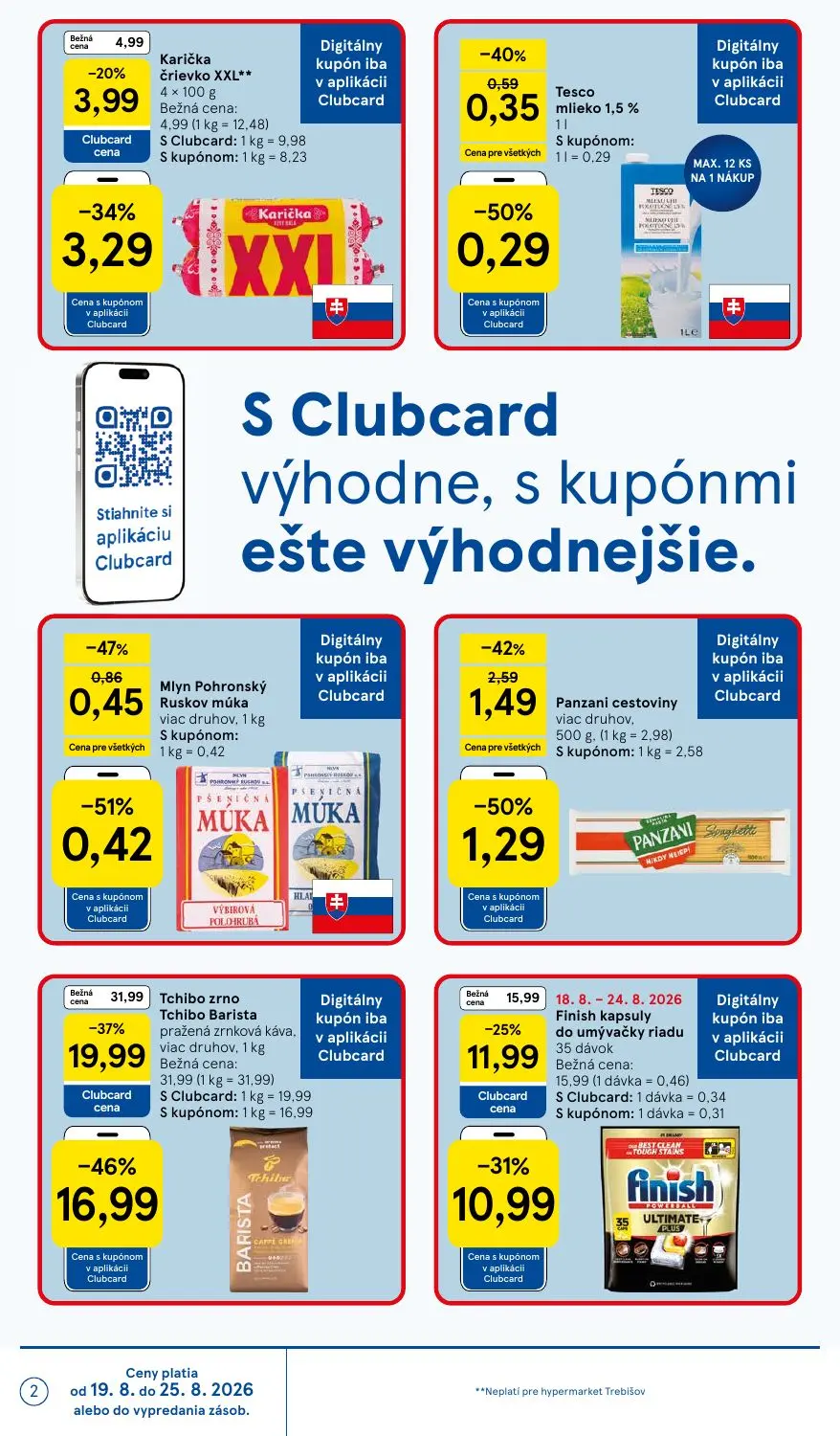 Tesco leták, strana 2 z 50 — Tchibo zrno Tchibo Barista pražená zrnková káva, viac druhov