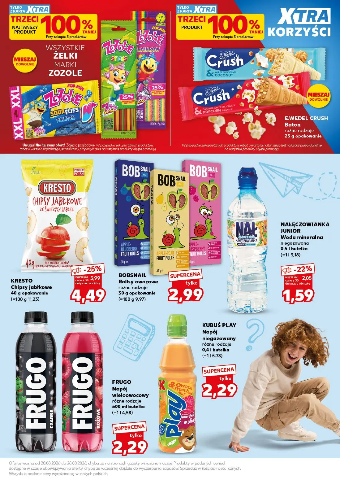 Kaufland gazetka, strona 3 z 40 — KRESTO Chipsy jabłkowe, NAŁĘCZOWIANKA JUNIOR Woda mineralna niegazowana