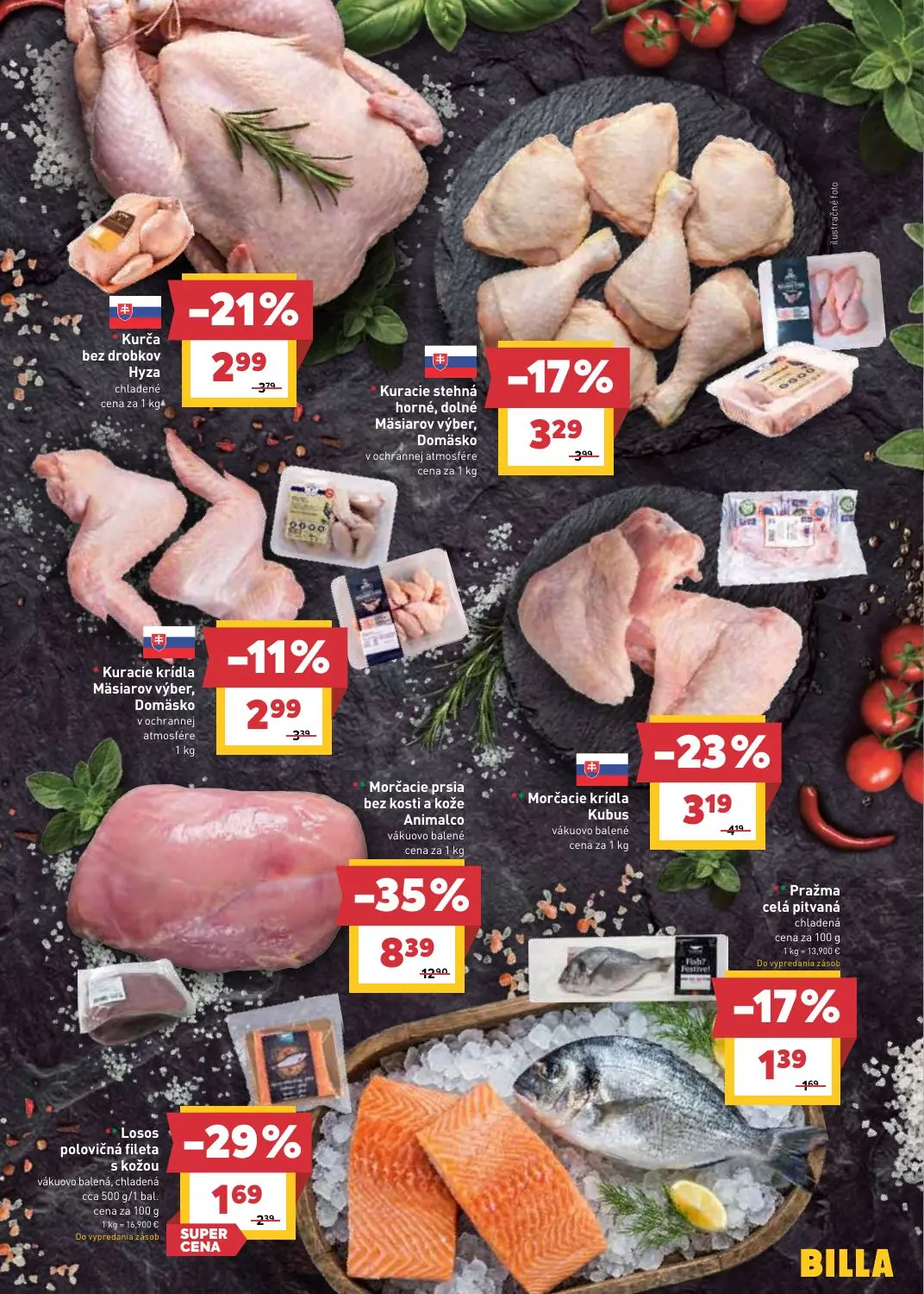 Billa leták, strana 5 z 32 — Morčacie prsia bez kosti a kože Animalco vákuovo balené