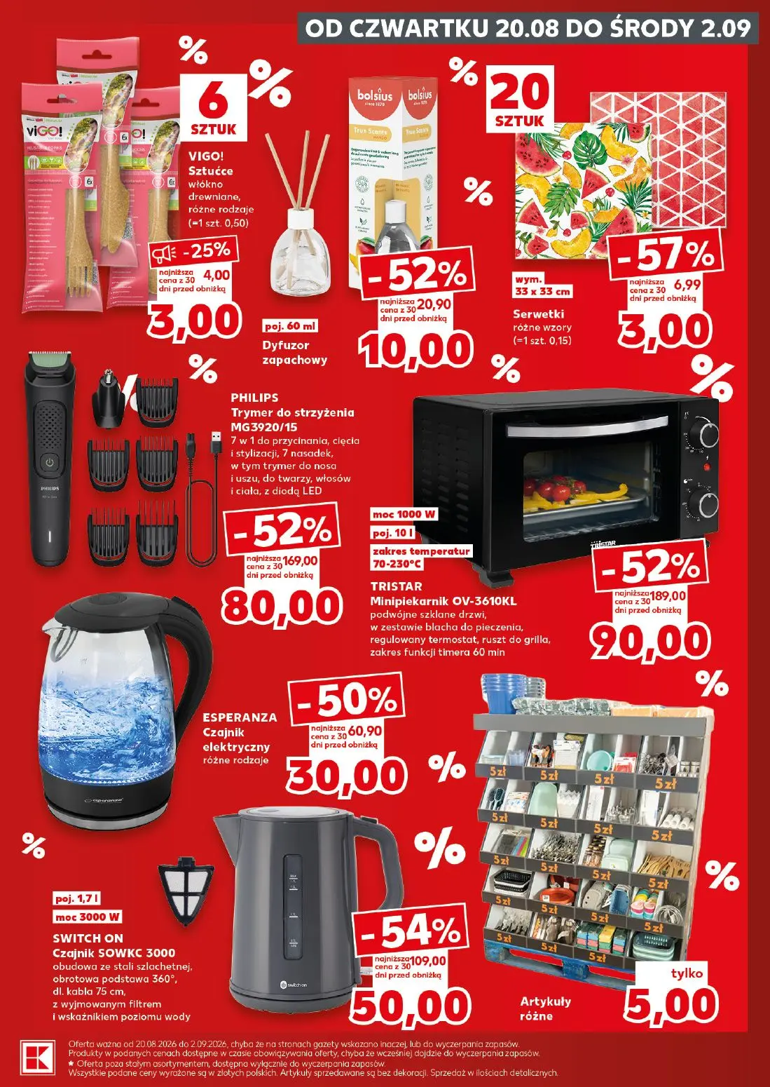 Kaufland gazetka, strona 7 z 16 — TRISTAR Minipiekarnik OV-3610KL, PHILIPS Trymer do strzyżenia MG3920/15, SWITCH ON Czajnik…