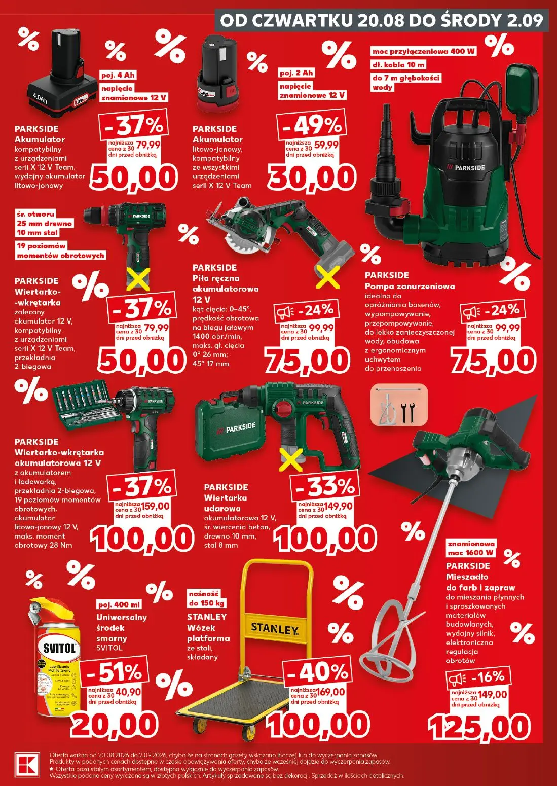 Kaufland gazetka, strona 9 z 16 — STANLEY Wózek platforma ze stali, składany, PARKSIDE Wiertarko-wkrętarka akumulatorowa 12 …