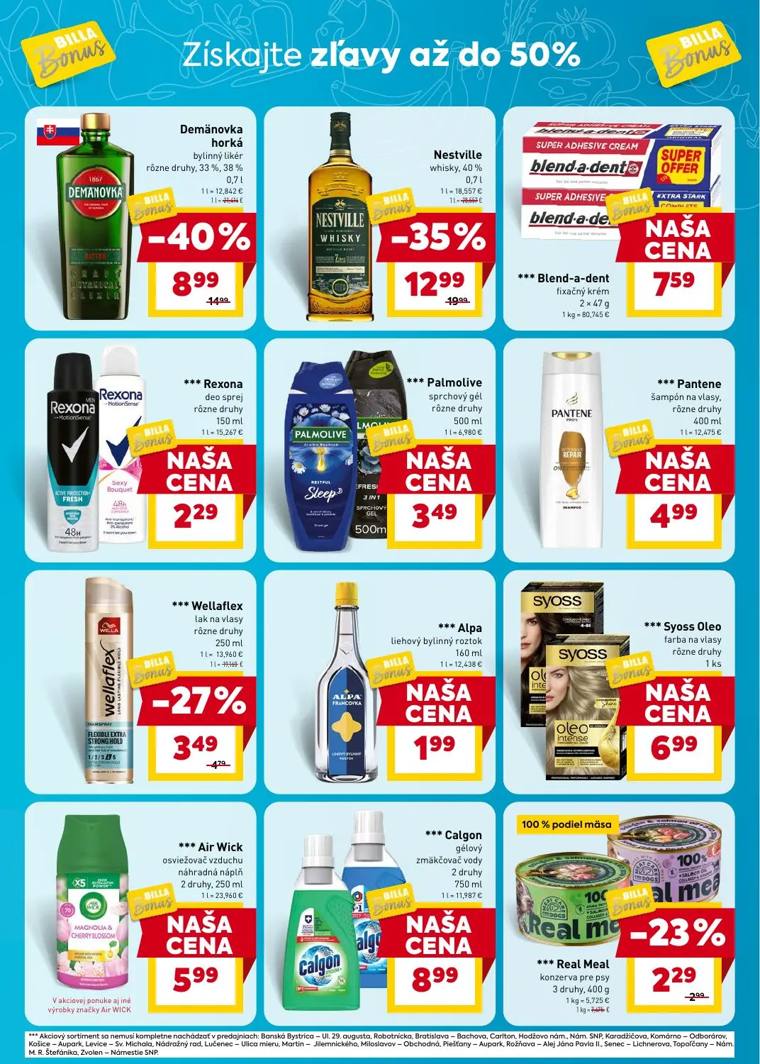 Billa leták, strana 9 z 9