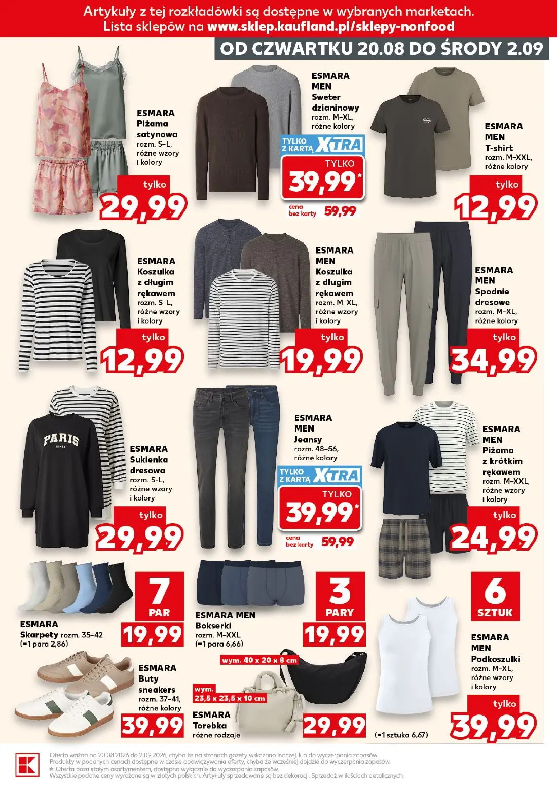 Kaufland gazetka, strona 11 z 16 — ESMARA MEN Sweter dzianinowy rozm. M-XL, różne kolory, ESMARA MEN Jeansy rozm. 48-56, róż…