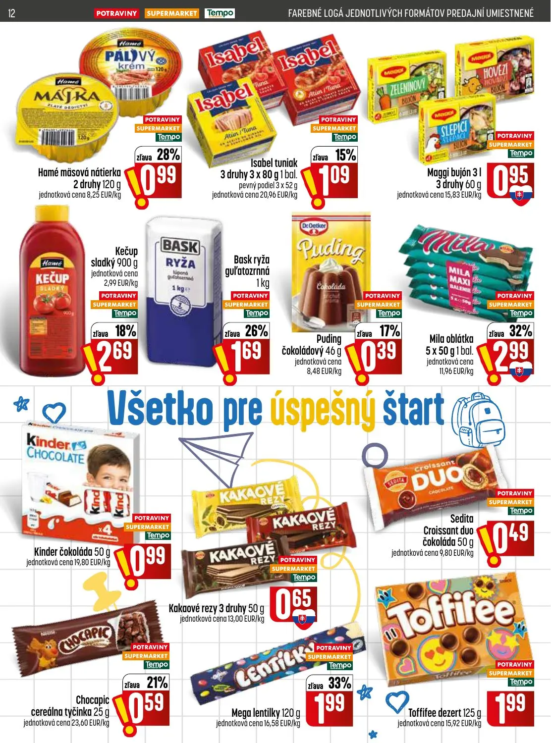 Coop Jednota leták, strana 12 z 32 — Mila oblátka, Mega lentilky, Kečup sladký