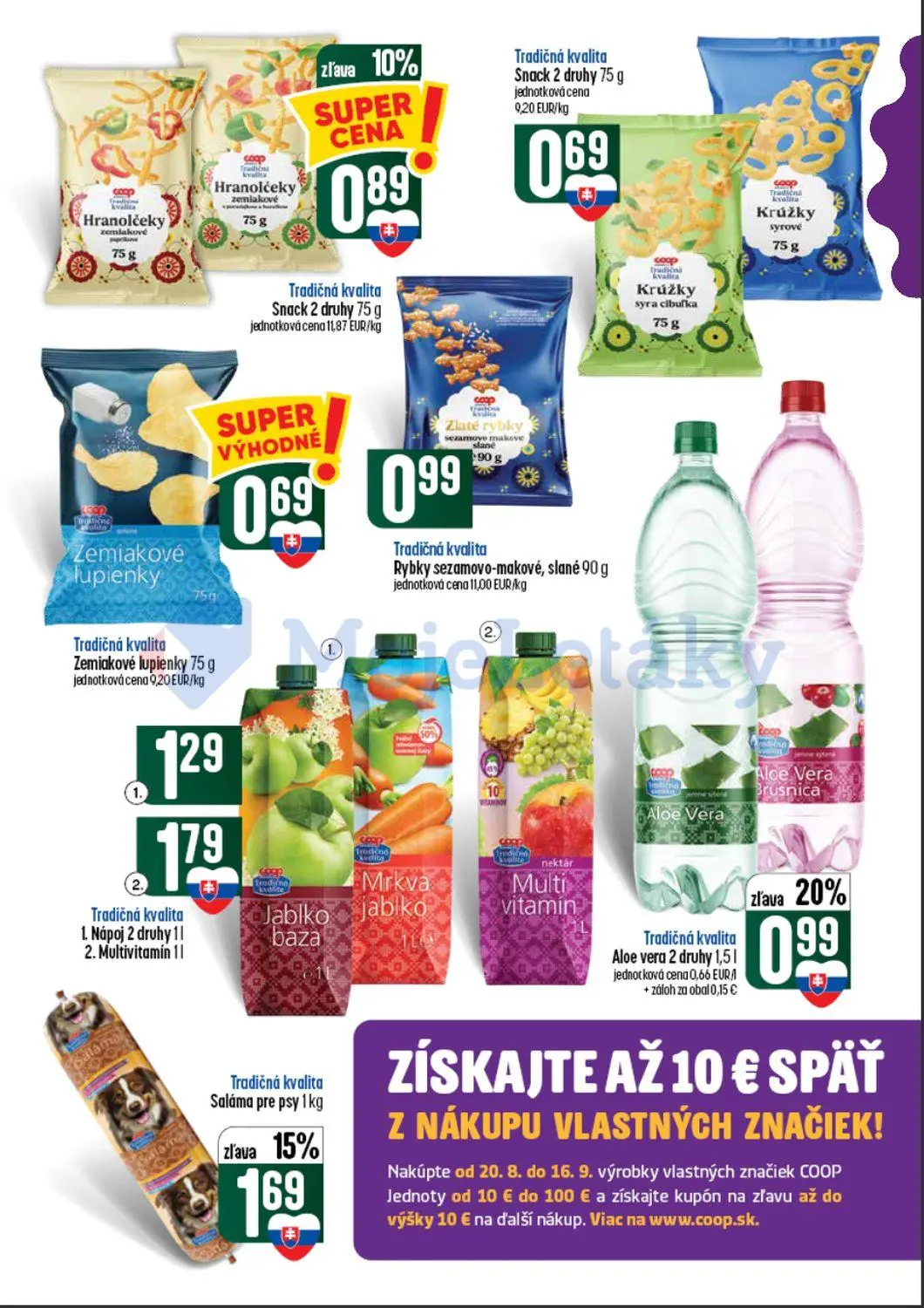 Coop Tempo leták, strana 12 z 62 — Saláma pre psy, Aloe vera 2 druhy, Hranolčeky zemiakové