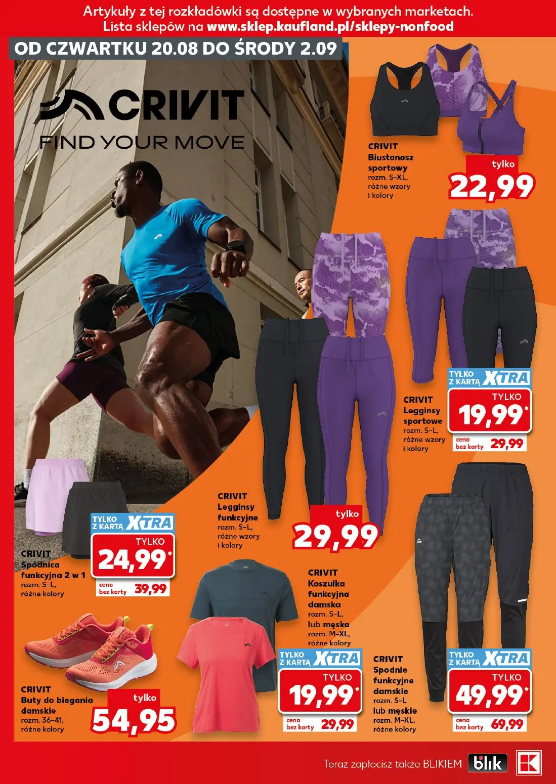 Kaufland gazetka, strona 14 z 16 — CRIVIT Spodnie funkcyjne, CRIVIT Spódnica funkcyjna 2 w 1, CRIVIT Legginsy sportowe