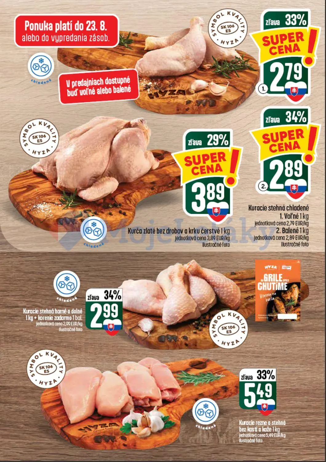 Coop Tempo leták, strana 14 z 62 — Kuracie rezne a stehná bez kosti a kože, Kurča zlaté bez drobov a krku čerstvé, Kuracie s…