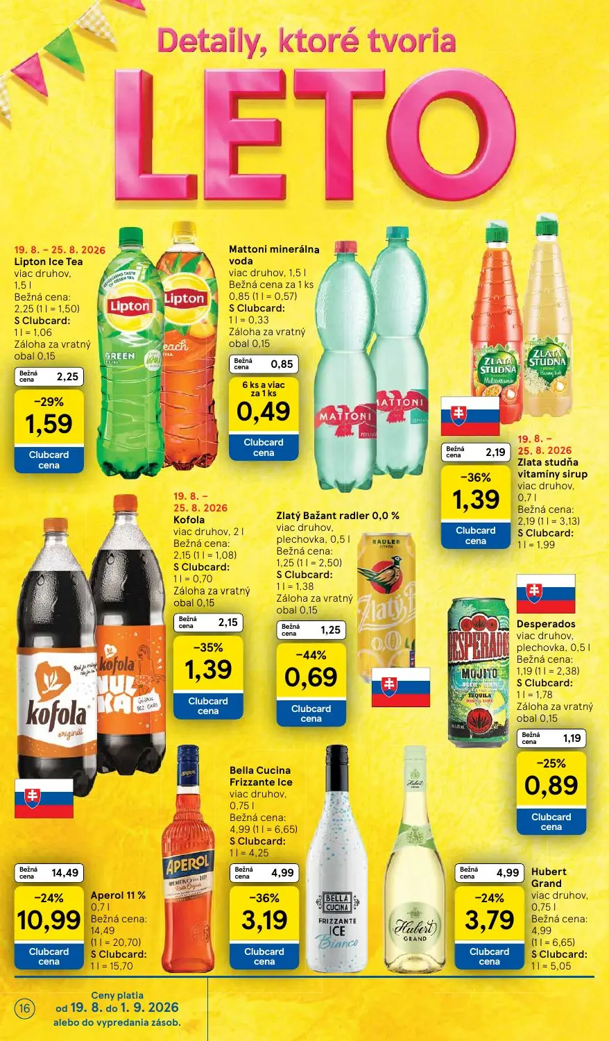 Tesco leták, strana 16 z 50 — Zlata studňa vitamíny sirup