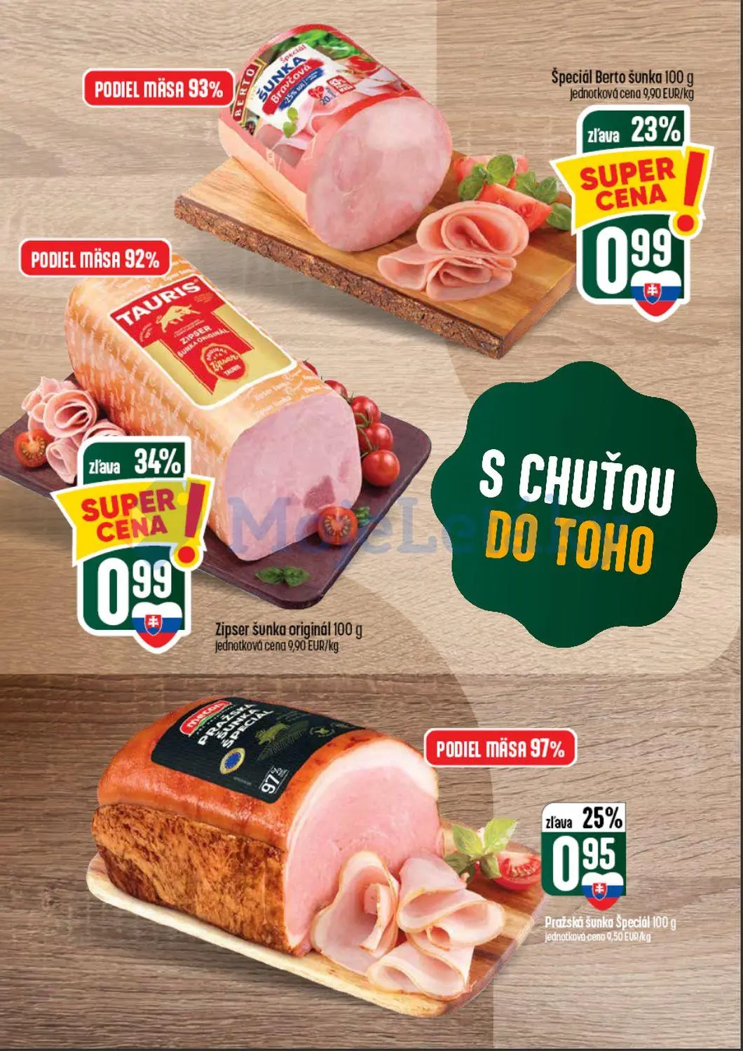 Coop Tempo leták, strana 16 z 62 — Zipser šunka originál, Pražská šunka Špeciál, Špeciál Berto šunka