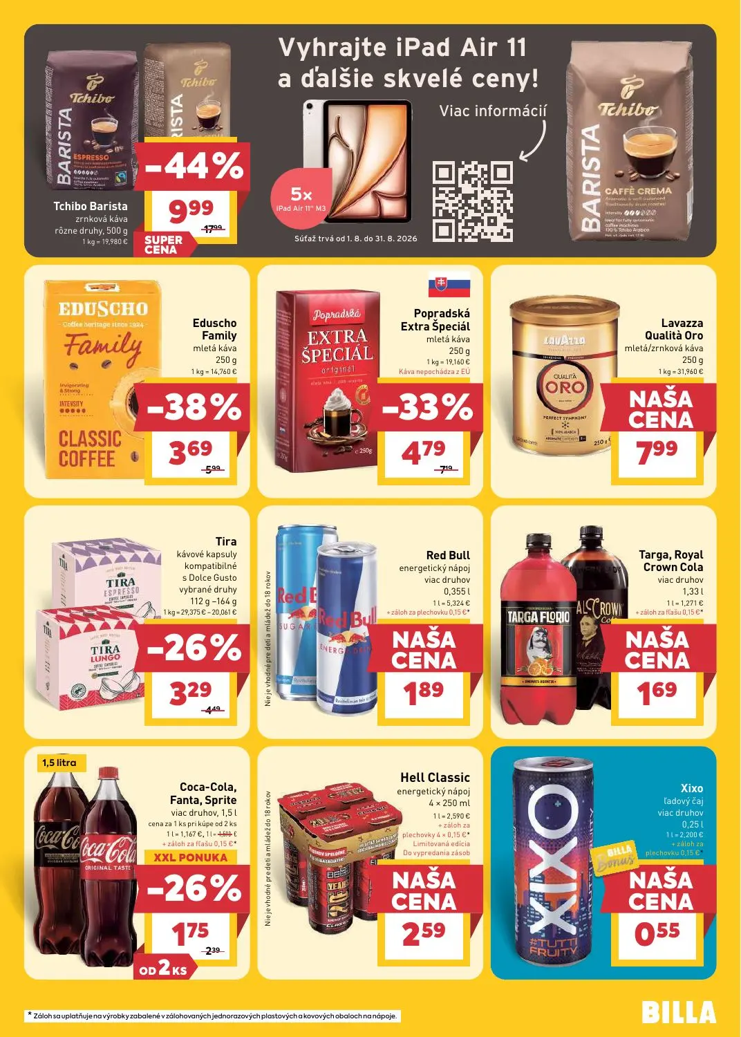 Billa leták, strana 19 z 32 — Tchibo Barista zrnková káva