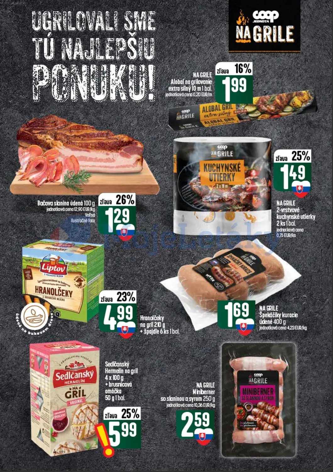 Coop Tempo leták, strana 19 z 62 — Sedlčanský Hermelín na gril, Liptov Hranolčeky na gril, kuchynské utierky