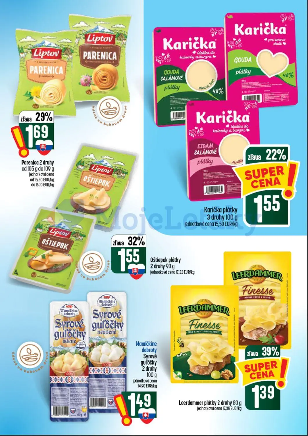Coop Tempo leták, strana 23 z 62 — Leerdammer plátky Finesse, Oštiepok plátky, Parenica