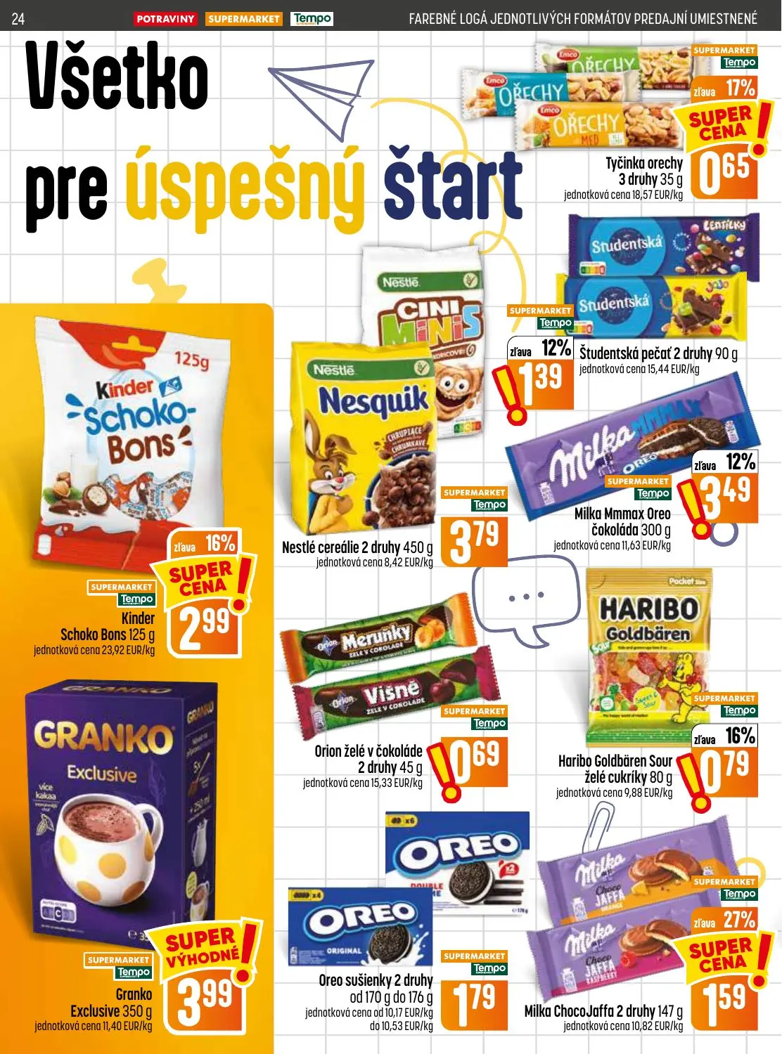 Coop Jednota leták, strana 24 z 32 — Milka ChocoJaffa 2 druhy, Kinder Schoko Bons, Milka Mmmax Oreo čokoláda
