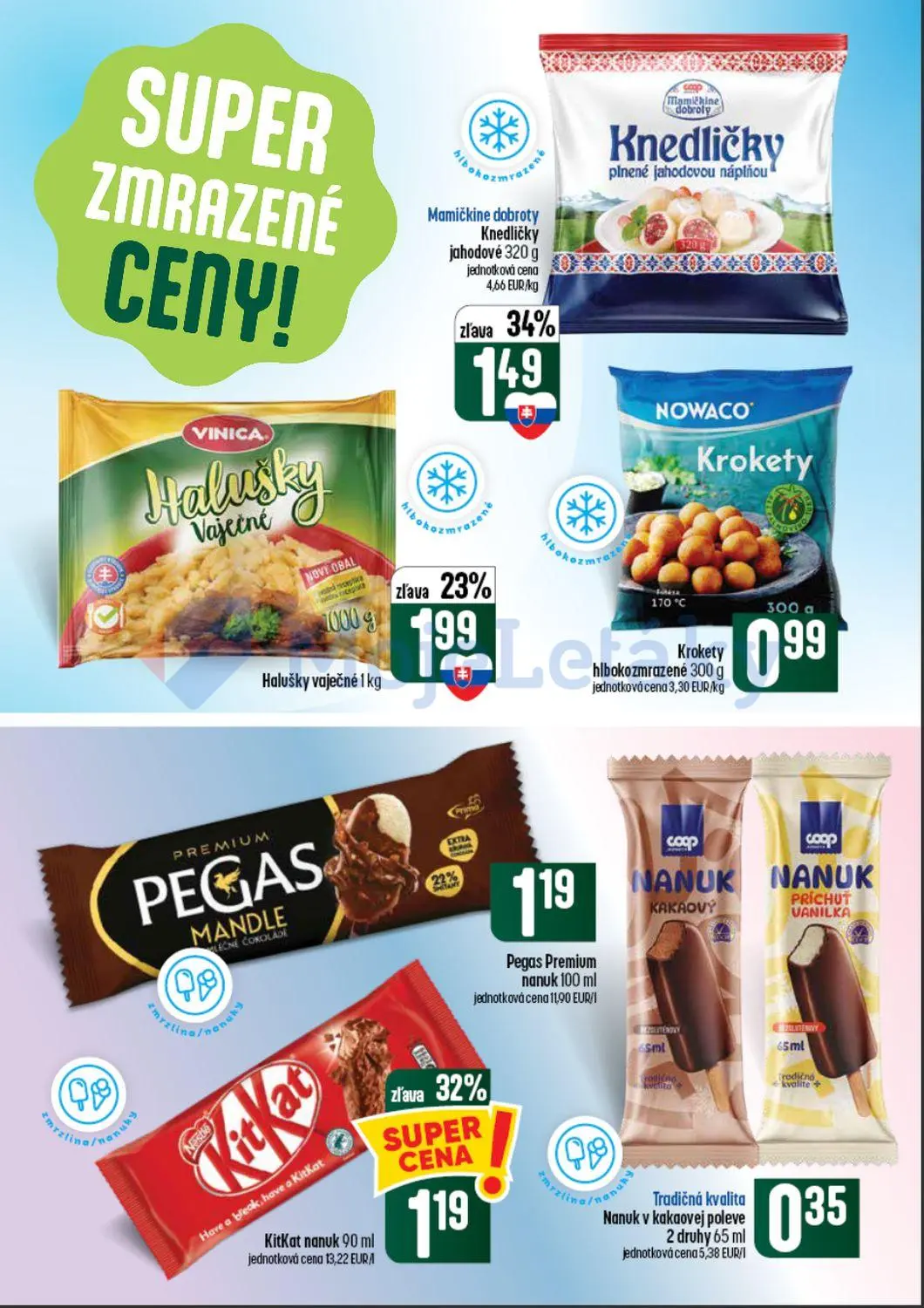 Coop Tempo leták, strana 32 z 62 — Mamičkine dobroty Knedličky jahodové, Halušky vaječné, KitKat nanuk