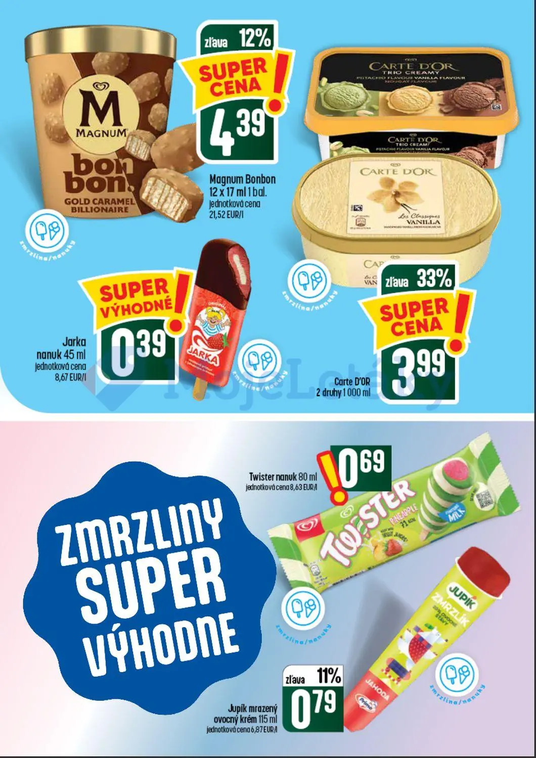 Coop Tempo leták, strana 33 z 62 — Carte D'OR, Magnum Bonbon, Jupík mrazený ovocný krém