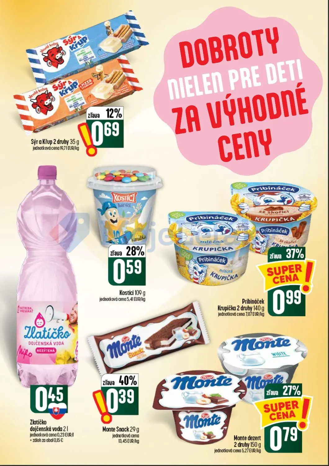 Coop Tempo leták, strana 35 z 62 — Pribináček Krupička, Monte dezert, Monte Snack