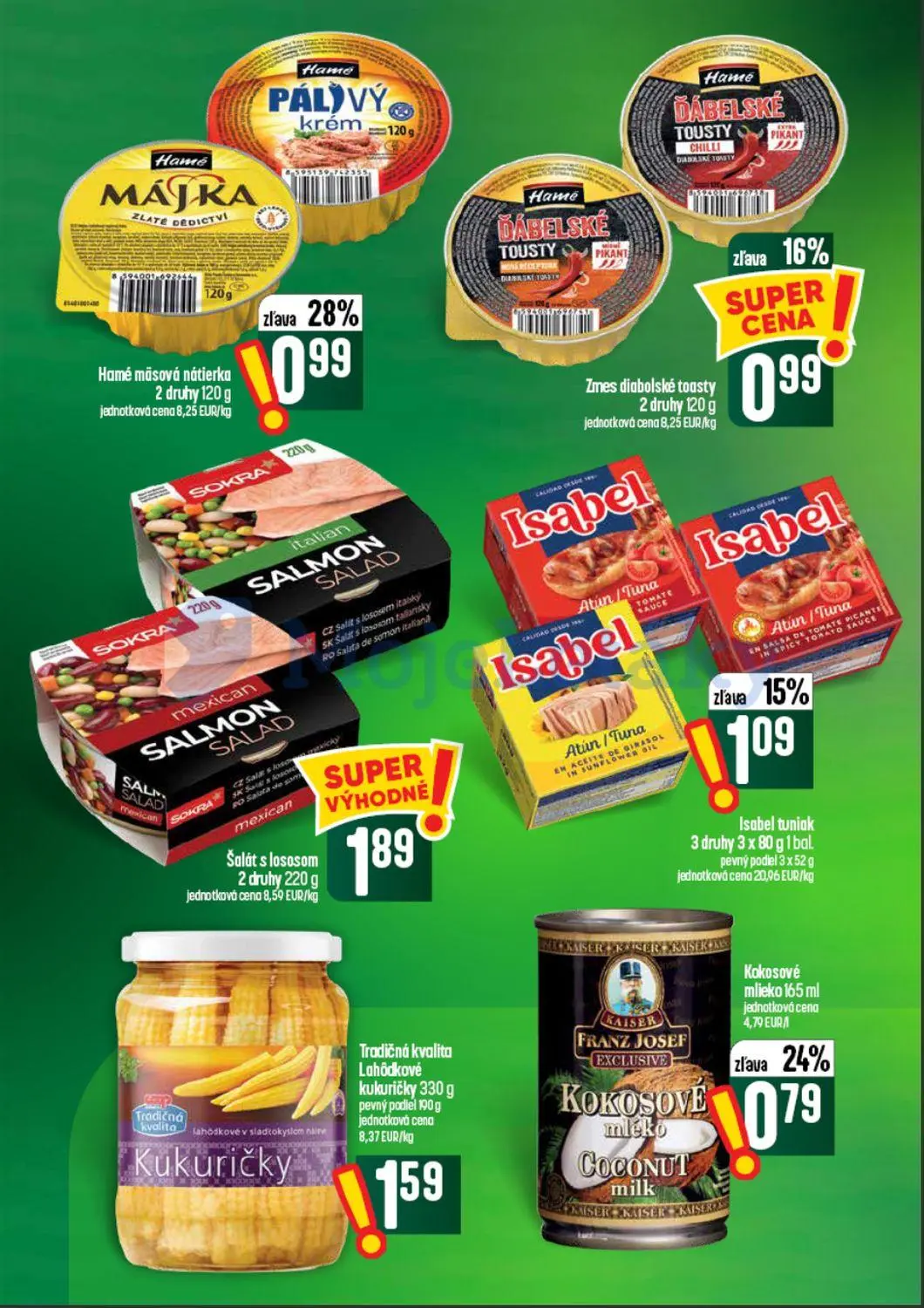 Coop Tempo leták, strana 36 z 62 — Hamé mäsová nátierka, Kokosové mlieko, Zmes diabolské toasty