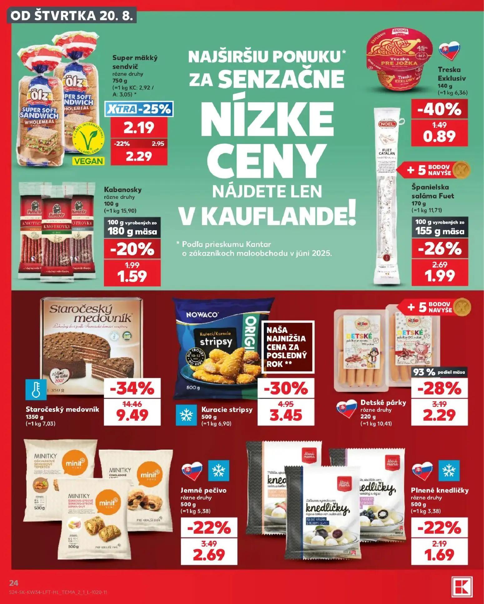 Kaufland leták, strana 24 z 76 — Staročeský medovník