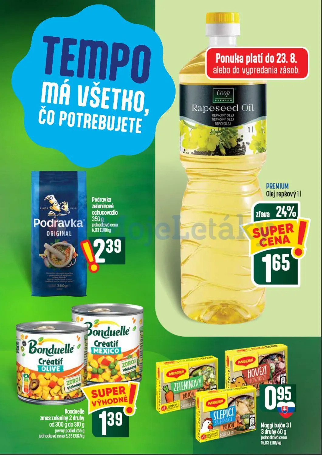 Coop Tempo leták, strana 37 z 62 — Coop Rapeseed Oil, Podravka zeleninové ochucovadlo, Bonduelle zmes zeleniny 2 druhy