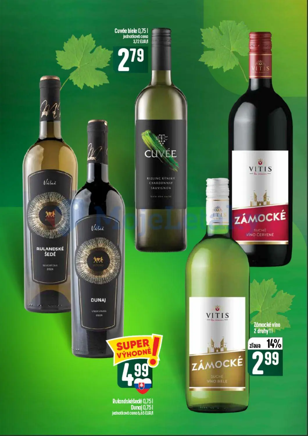 Coop Tempo leták, strana 56 z 62 — Zámocké víno, Cuvée biele, Rulandské šedé