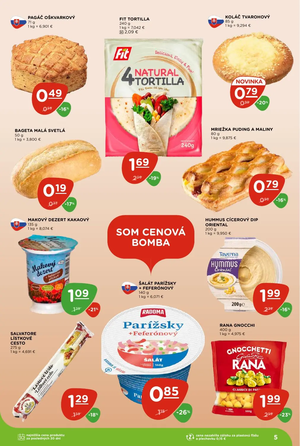 Terno leták, strana 5 z 29 — RANA GNOCCHI, FIT TORTILLA, HUMMUS CÍCEROVÝ DIP ORIENTAL