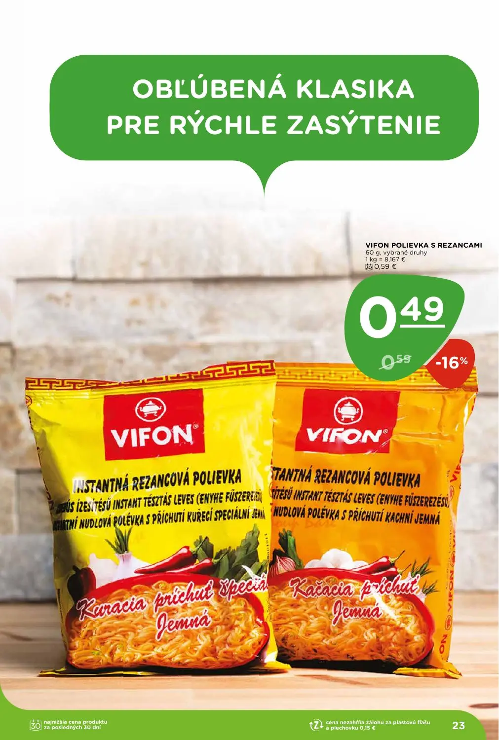 Terno leták, strana 23 z 29 — VIFON POLIEVKA S REZANCAMI