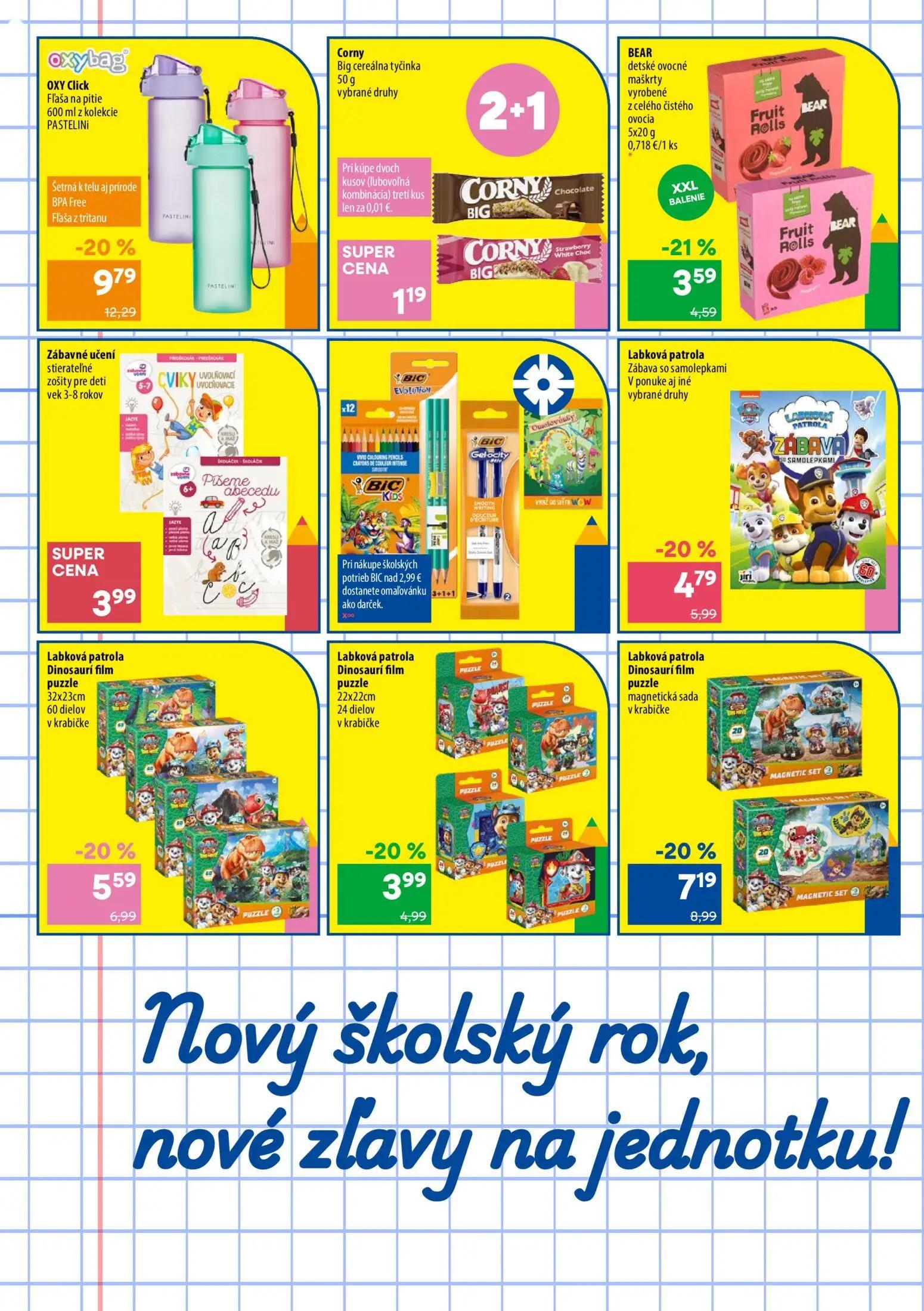 101 Drogerie leták, strana 2 z 16 — OXY Click Fľaša na pitie z kolekcie PASTELINI, Labková patrola Dinosaurí film puzzle mag…