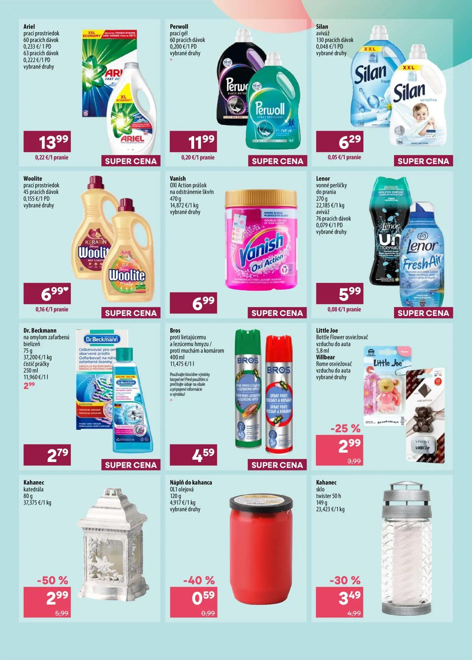 101 Drogerie leták, strana 9 z 16 — Kahanec katedrála, Kahanec sklo twister 50 h, Little Joe Bottle Flower osviežovač vzduch…