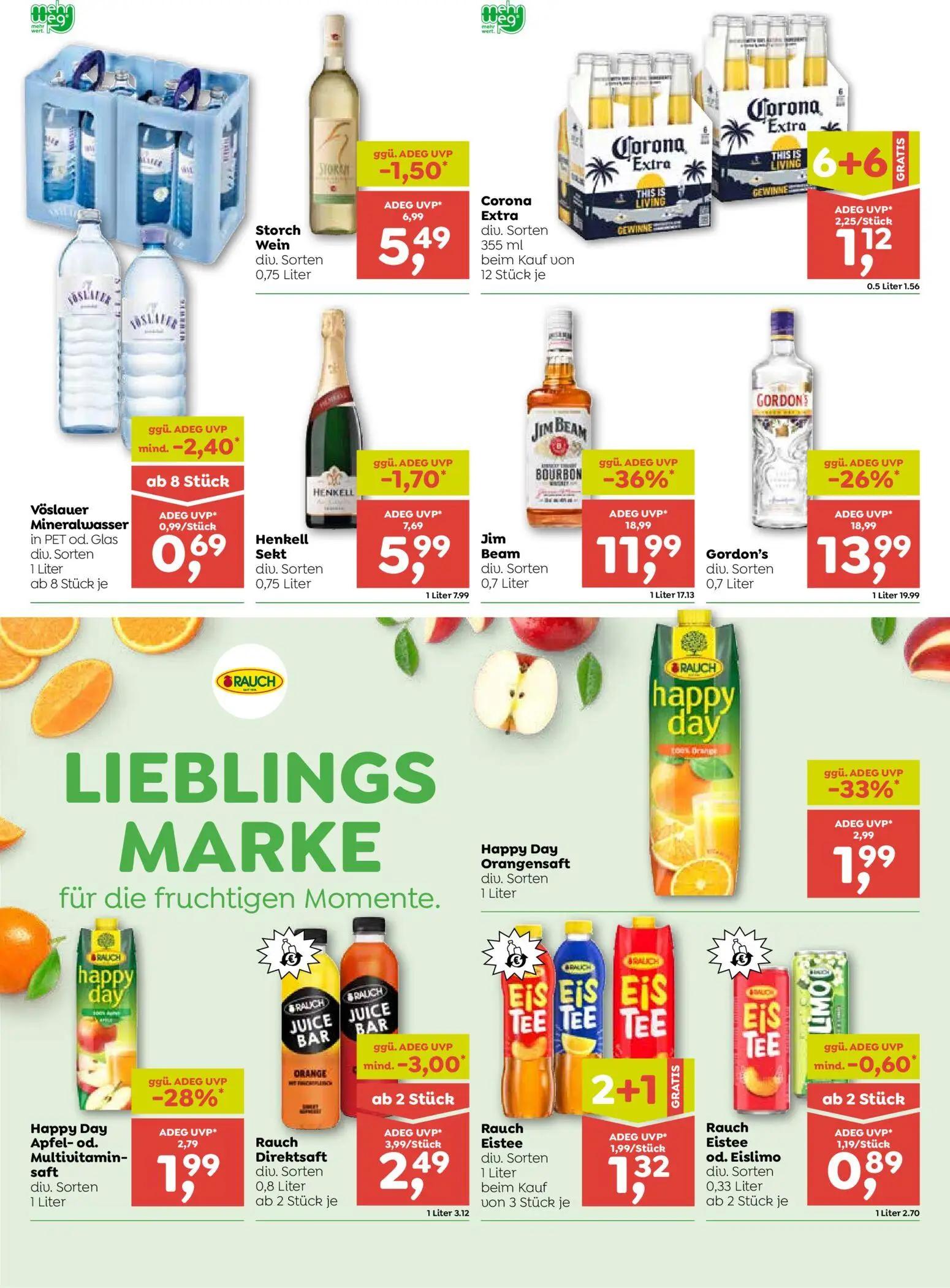 ADEG Prospekt, Seite 6 von 8 — Jim Beam, Gordon's, Henkell Sekt